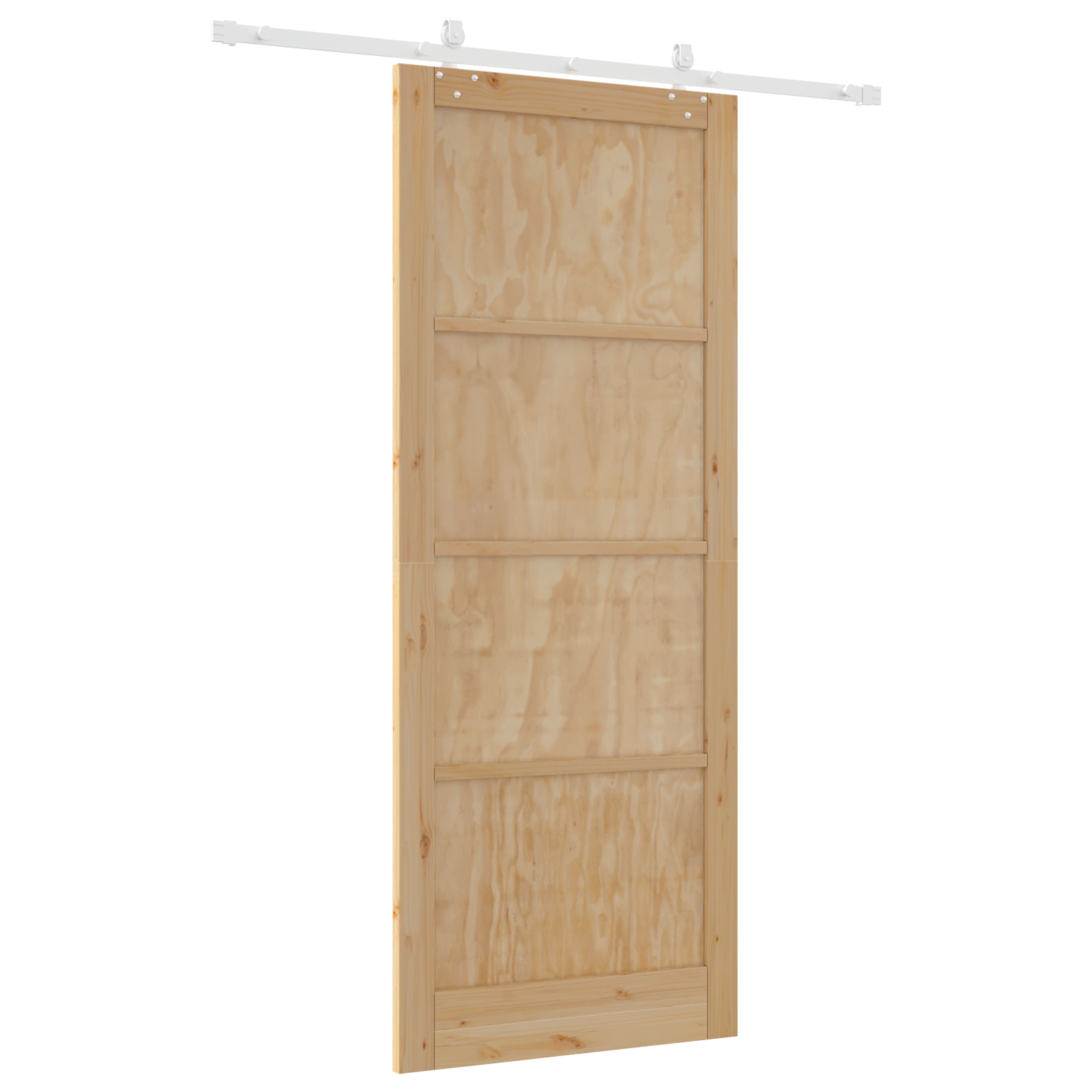 vidaXL Ușă Culisantă Manual Natural și alb 93 x 232 cm vidaXL Ușă Culisantă Manual Natural și alb 93 x 232 cm
