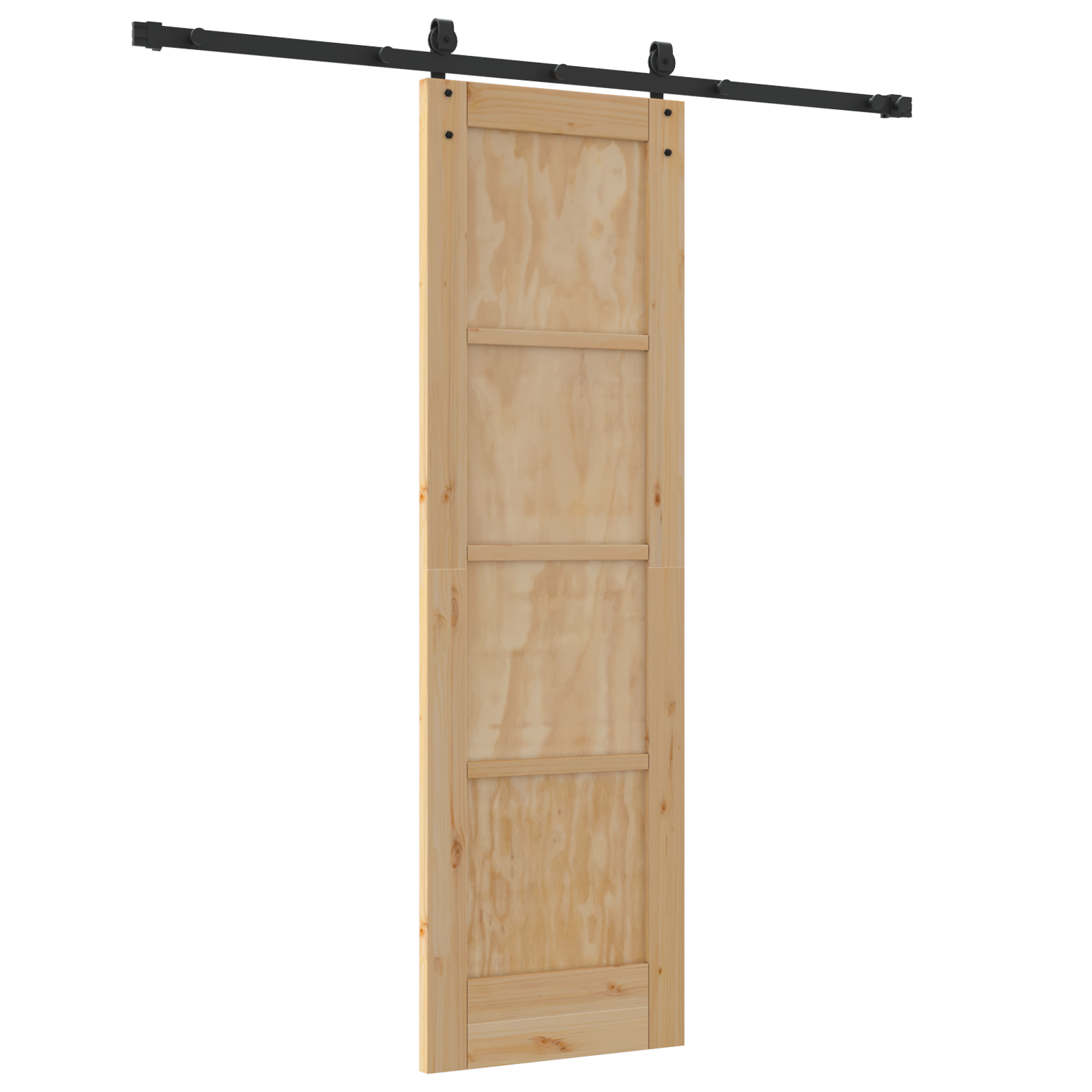 vidaXL Ușă glisantă Manual Natural și negru 61 x 198.5 cm vidaXL Ușă glisantă Manual Natural și negru 61 x 198.5 cm