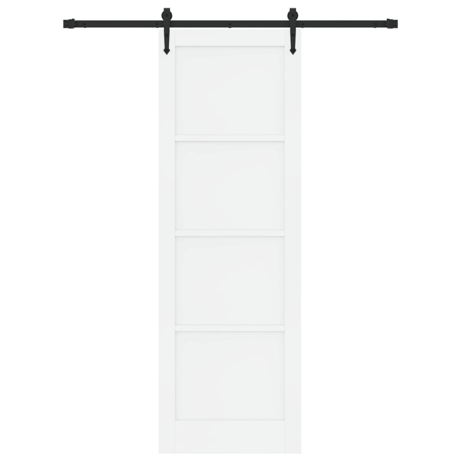 vidaXL Ușă glisantă Alb și negru 78 x 232 cm Lemn masiv de pin și oțel