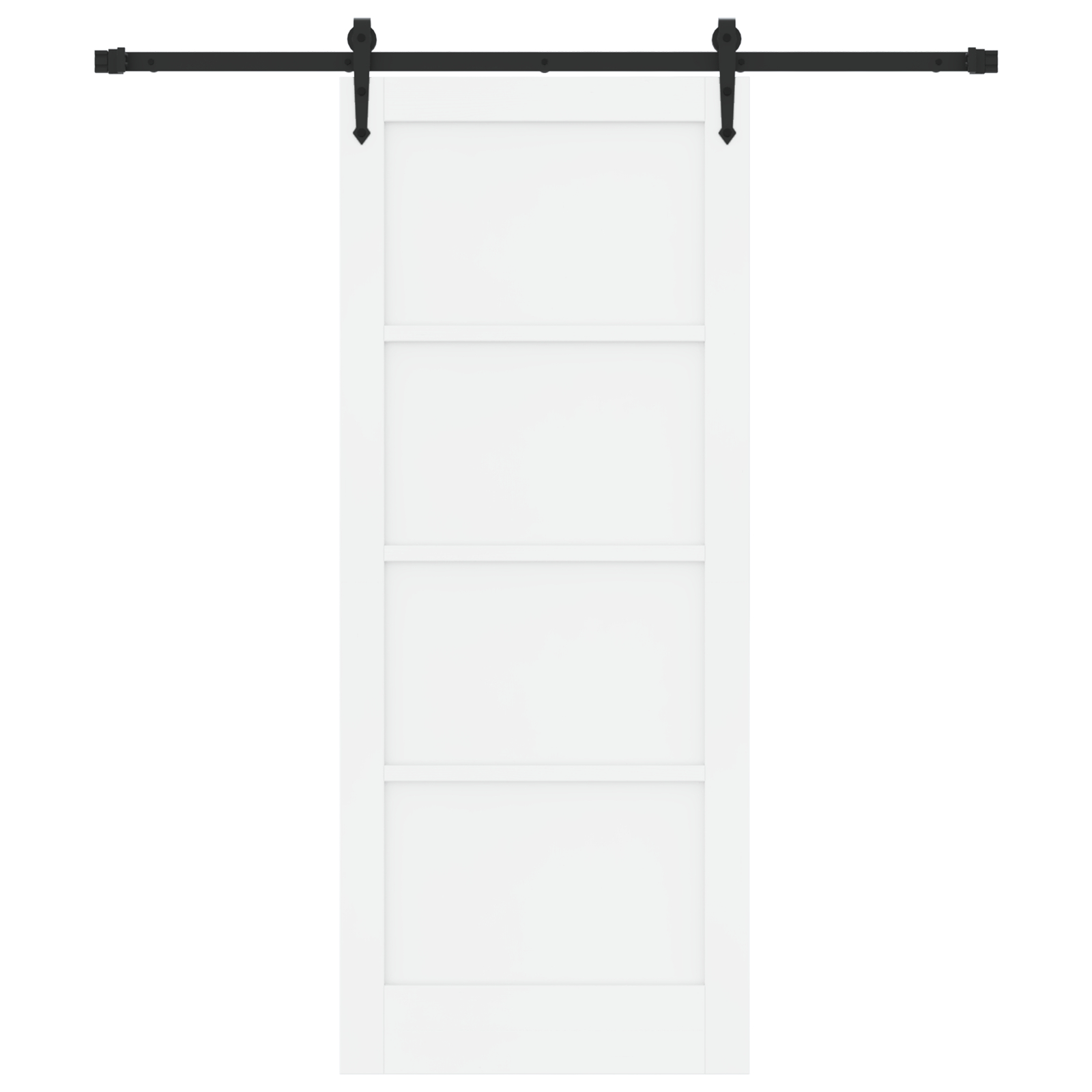 vidaXL Ușă glisantă Alb și negru 83 x 202 cm Lemn masiv de pin și oțel