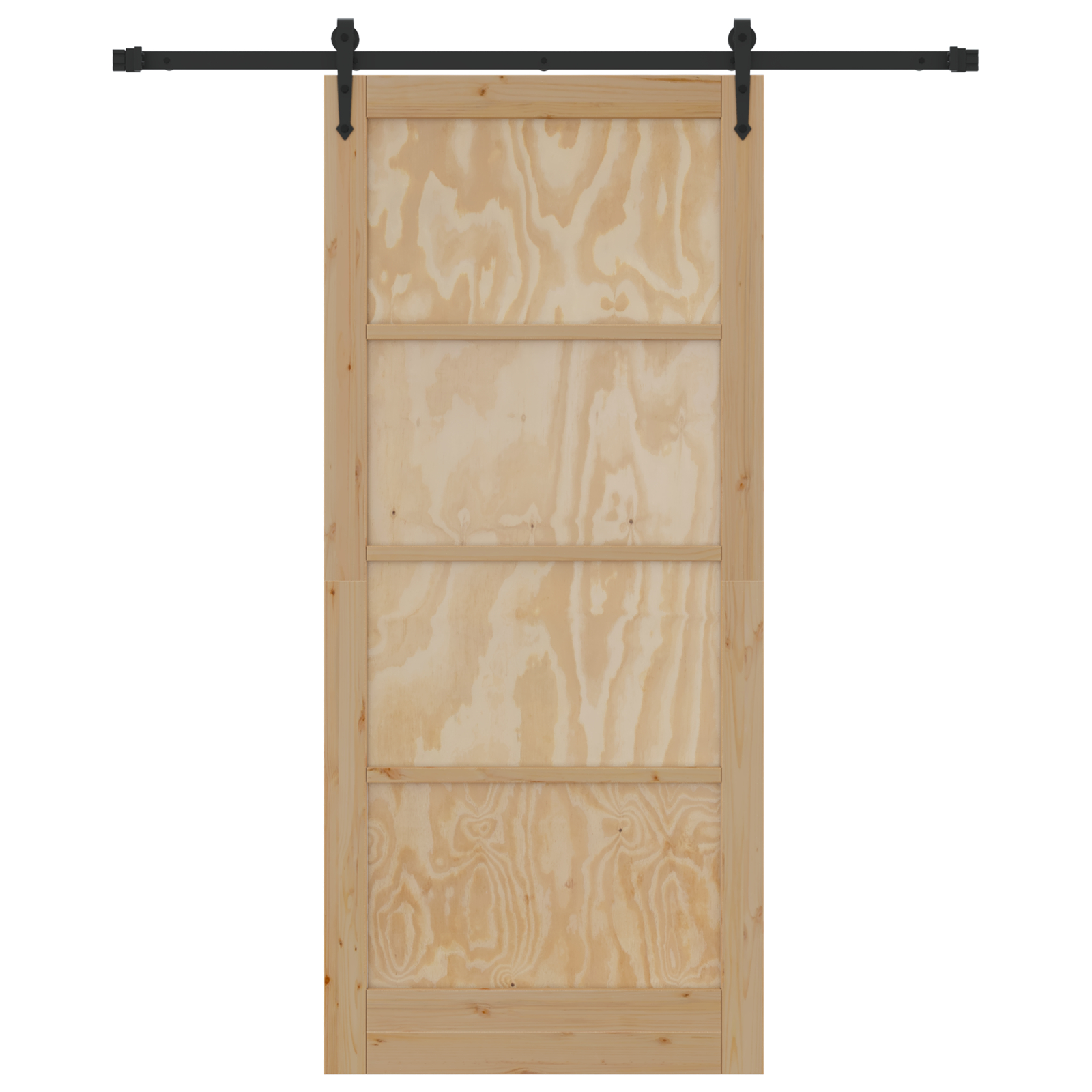vidaXL Ușă glisantă Manual Natural și negru 93 x 211 cm vidaXL Ușă glisantă Manual Natural și negru 93 x 211 cm