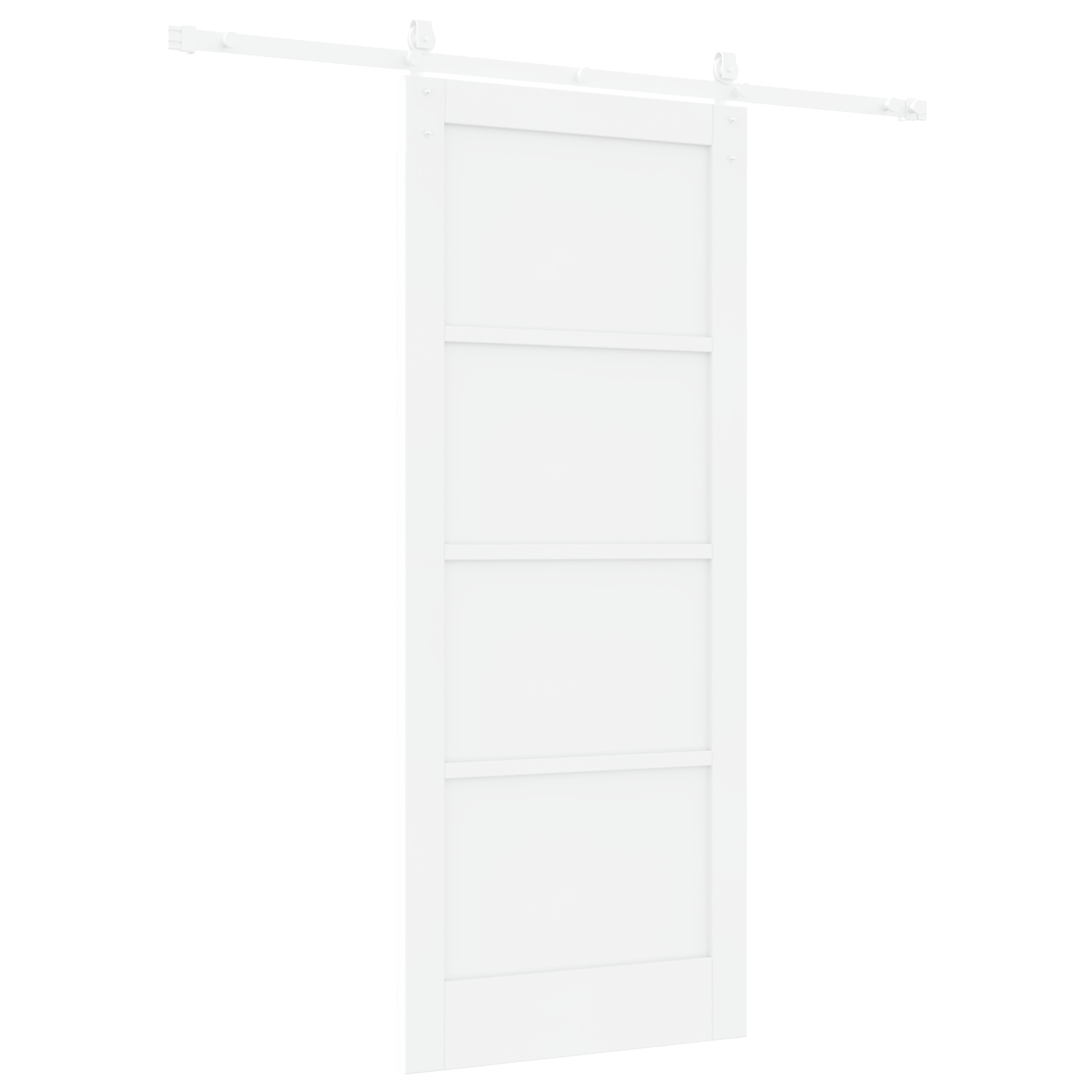 vidaXL Ușă glisantă Manual Alb 83 x 202 cm Lemn masiv de pin și oțel vidaXL Ușă glisantă Manual Alb 83 x 202 cm Lemn masiv de pin și oțel