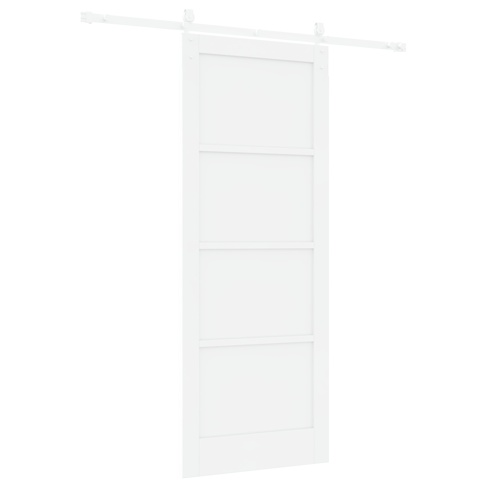vidaXL Ușă glisantă Manual Alb 83 x 211 cm Lemn masiv de pin și oțel vidaXL Ușă glisantă Manual Alb 83 x 211 cm Lemn masiv de pin și oțel