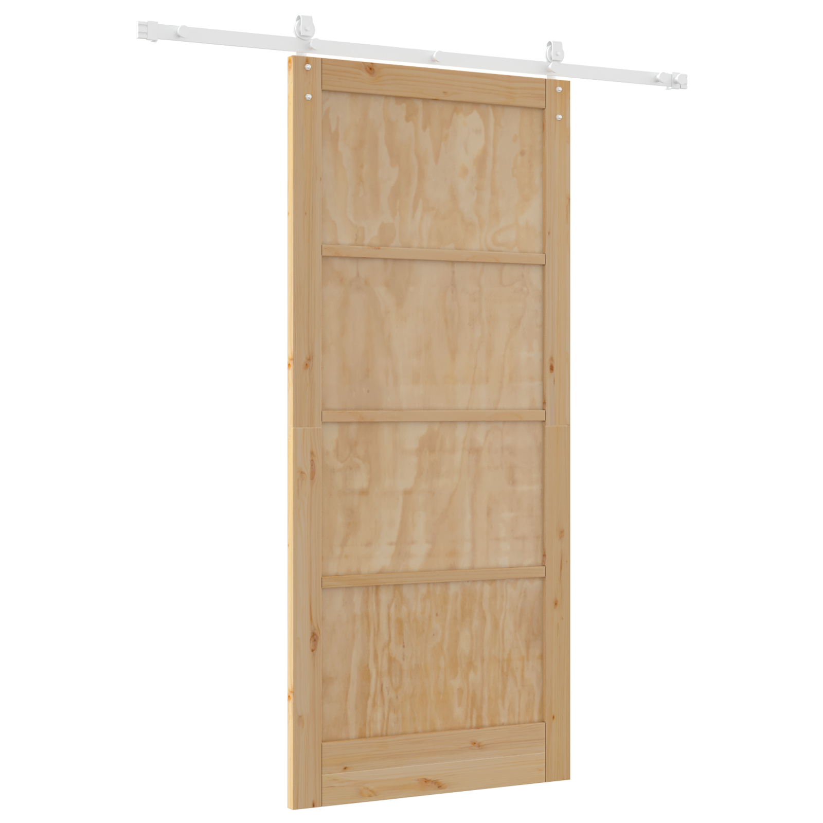 vidaXL Ușă glisantă Manual Natural și alb 93 x 211 cm vidaXL Ușă glisantă Manual Natural și alb 93 x 211 cm