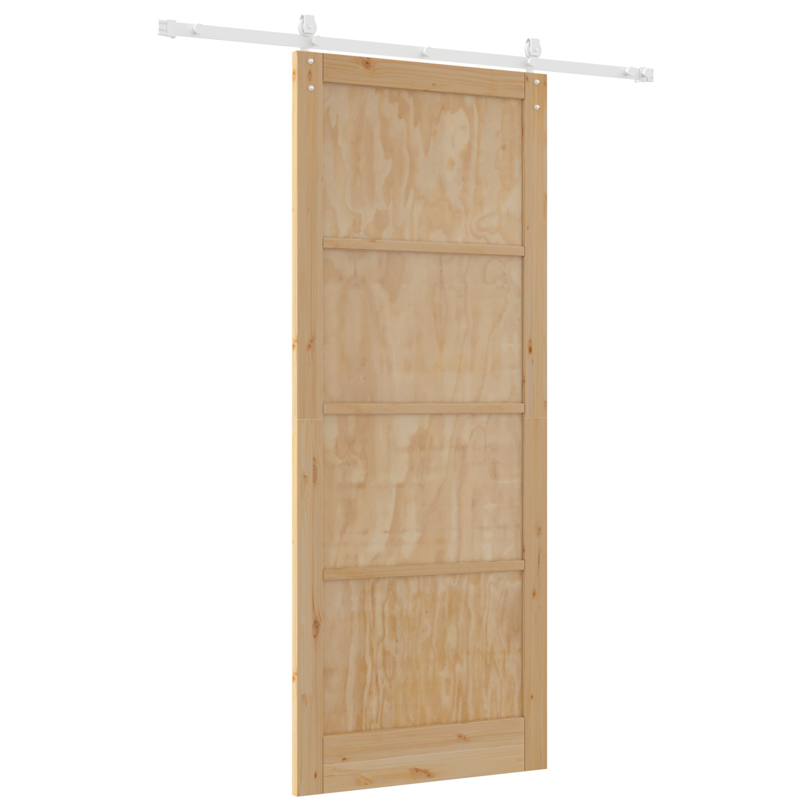 vidaXL Ușă glisantă Manual Natural și alb 93 x 232 cm vidaXL Ușă glisantă Manual Natural și alb 93 x 232 cm