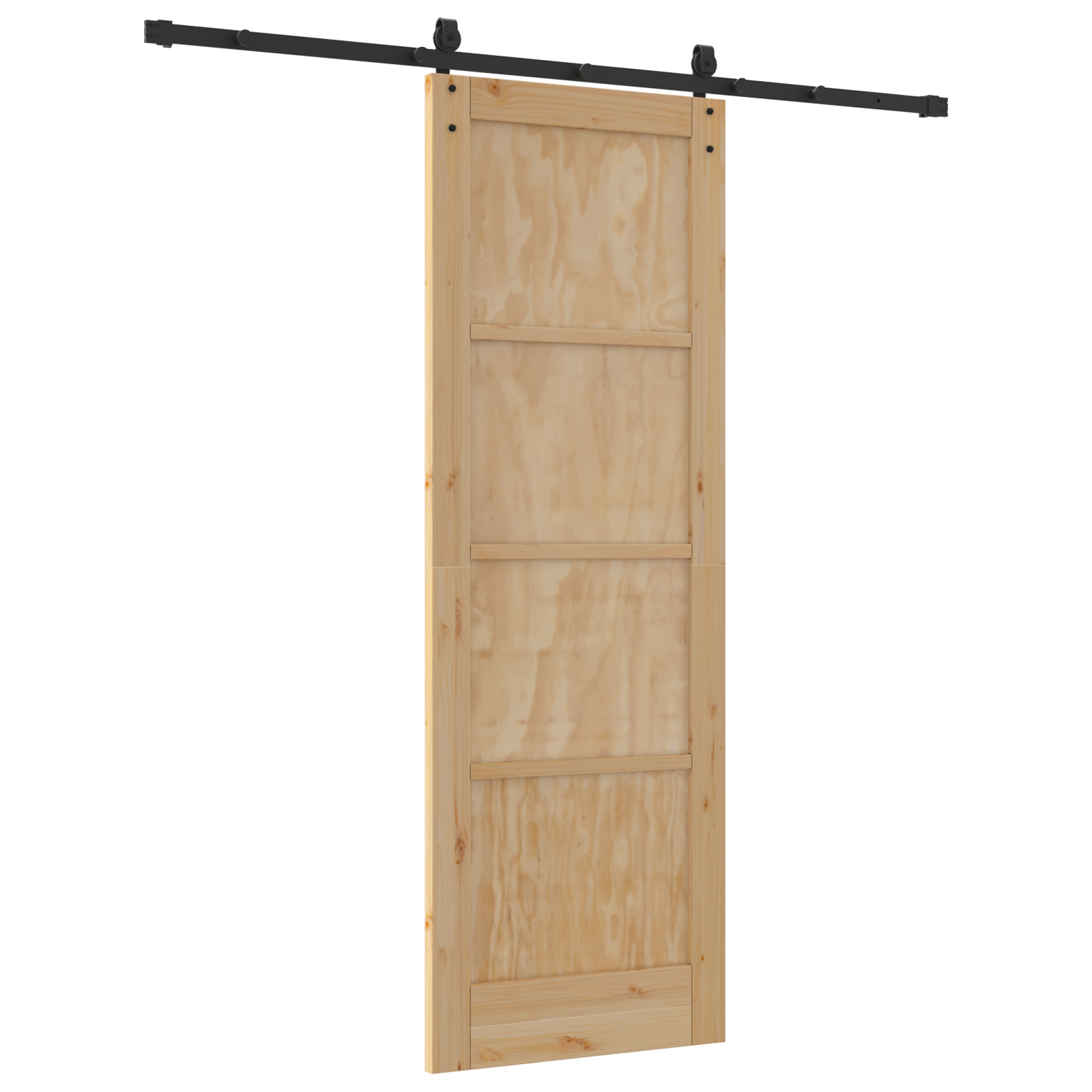 vidaXL Ușă glisantă Manual Natural și negru 73.5 x 211 cm vidaXL Ușă glisantă Manual Natural și negru 73.5 x 211 cm