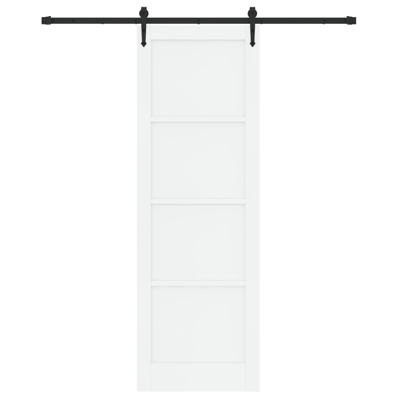 vidaXL Ușă glisantă Alb și negru 78 x 232 cm Lemn masiv de pin și oțel