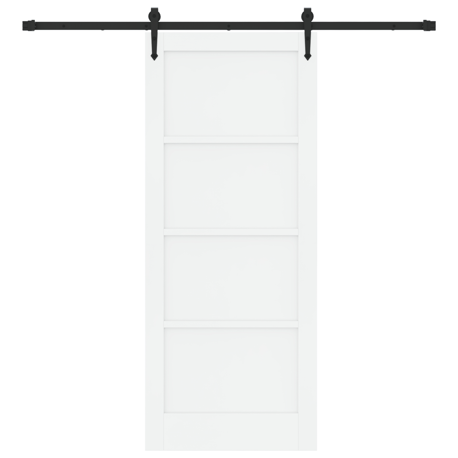 vidaXL Ușă glisantă Alb și negru 83 x 202 cm Lemn masiv de pin și oțel