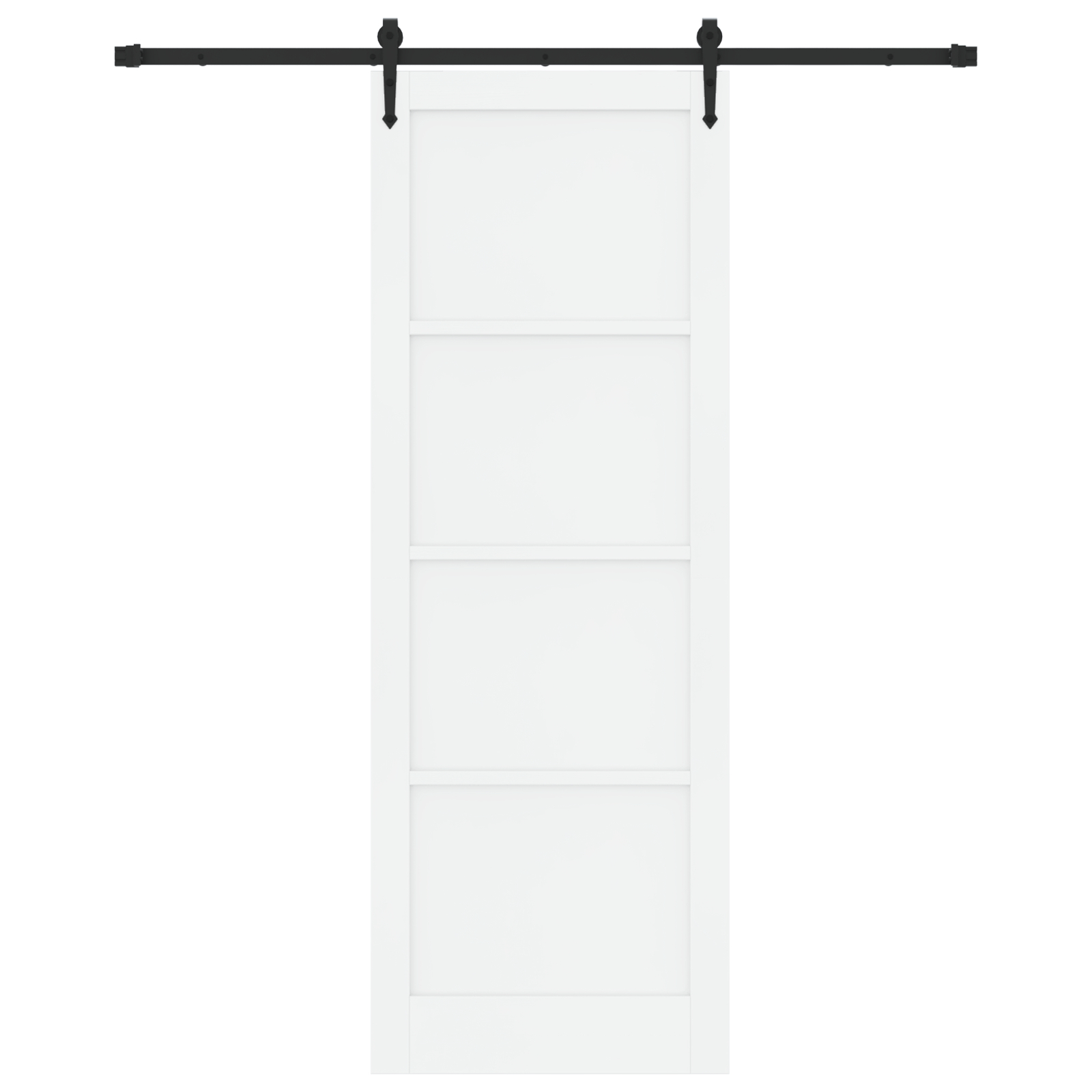 vidaXL Ușă glisantă Alb și negru 83 x 232 cm Lemn masiv de pin și oțel