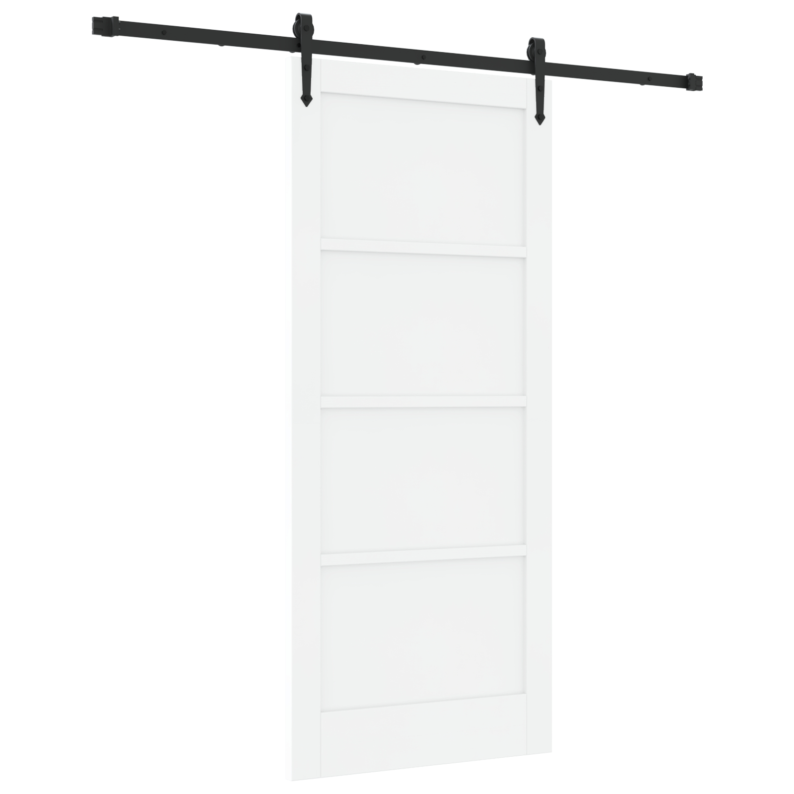 vidaXL Ușă glisantă Manual Alb și negru 86 x 198.5 cm vidaXL Ușă glisantă Manual Alb și negru 86 x 198.5 cm