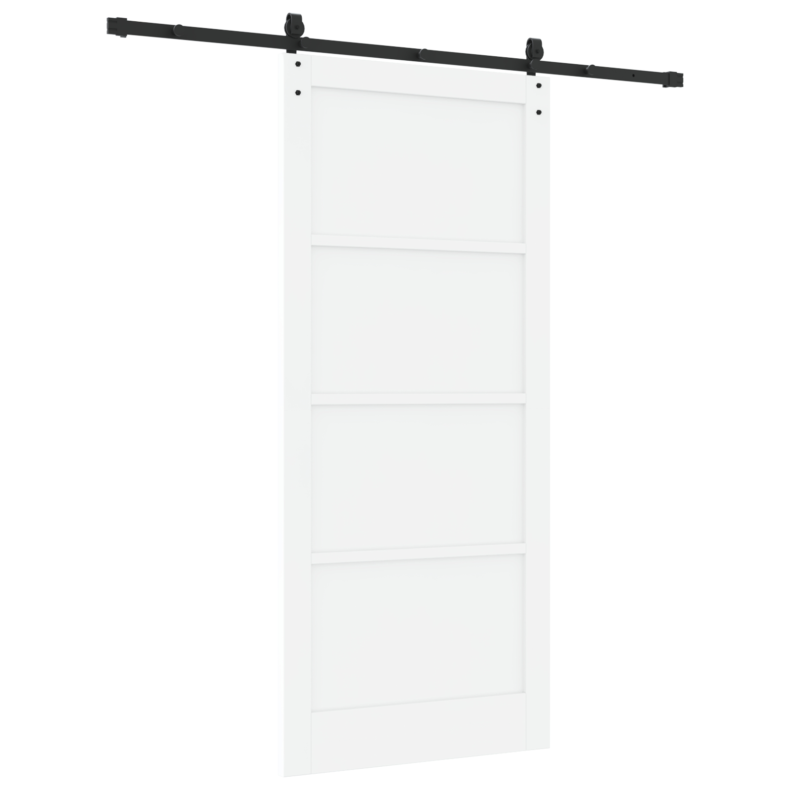 Ușa culisantă vidaXL cu set de accesorii alb 93x211 cm lemn masiv pin Ușa culisantă vidaXL cu set de accesorii alb 93x211 cm lemn masiv pin