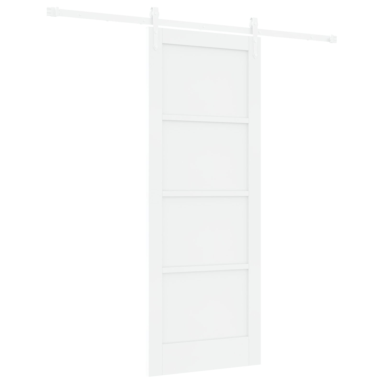 Ușă Culisantă vidaXL cu Set Hardware Alb 78x202 cm Lemn Masiv Pin Ușă Culisantă vidaXL cu Set Hardware Alb 78x202 cm Lemn Masiv Pin