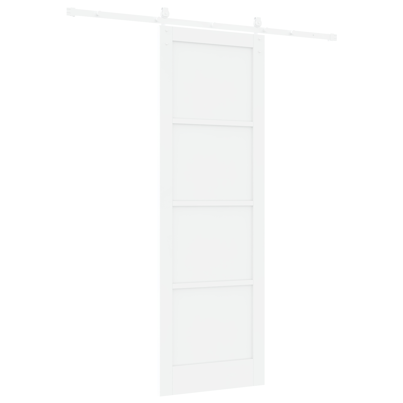 vidaXL Ușă glisantă Manual Alb 78 x 232 cm Lemn masiv de pin și oțel vidaXL Ușă glisantă Manual Alb 78 x 232 cm Lemn masiv de pin și oțel