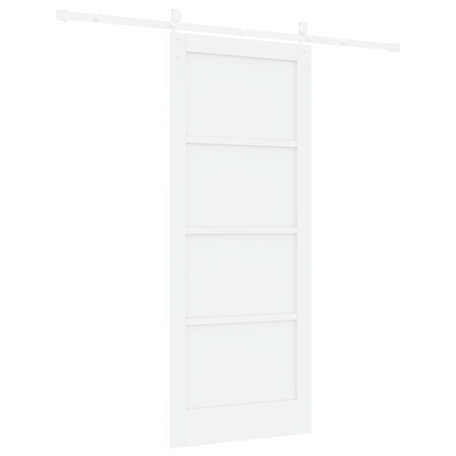 vidaXL Ușă glisantă Manual Alb 83 x 202 cm Lemn masiv de pin și oțel vidaXL Ușă glisantă Manual Alb 83 x 202 cm Lemn masiv de pin și oțel