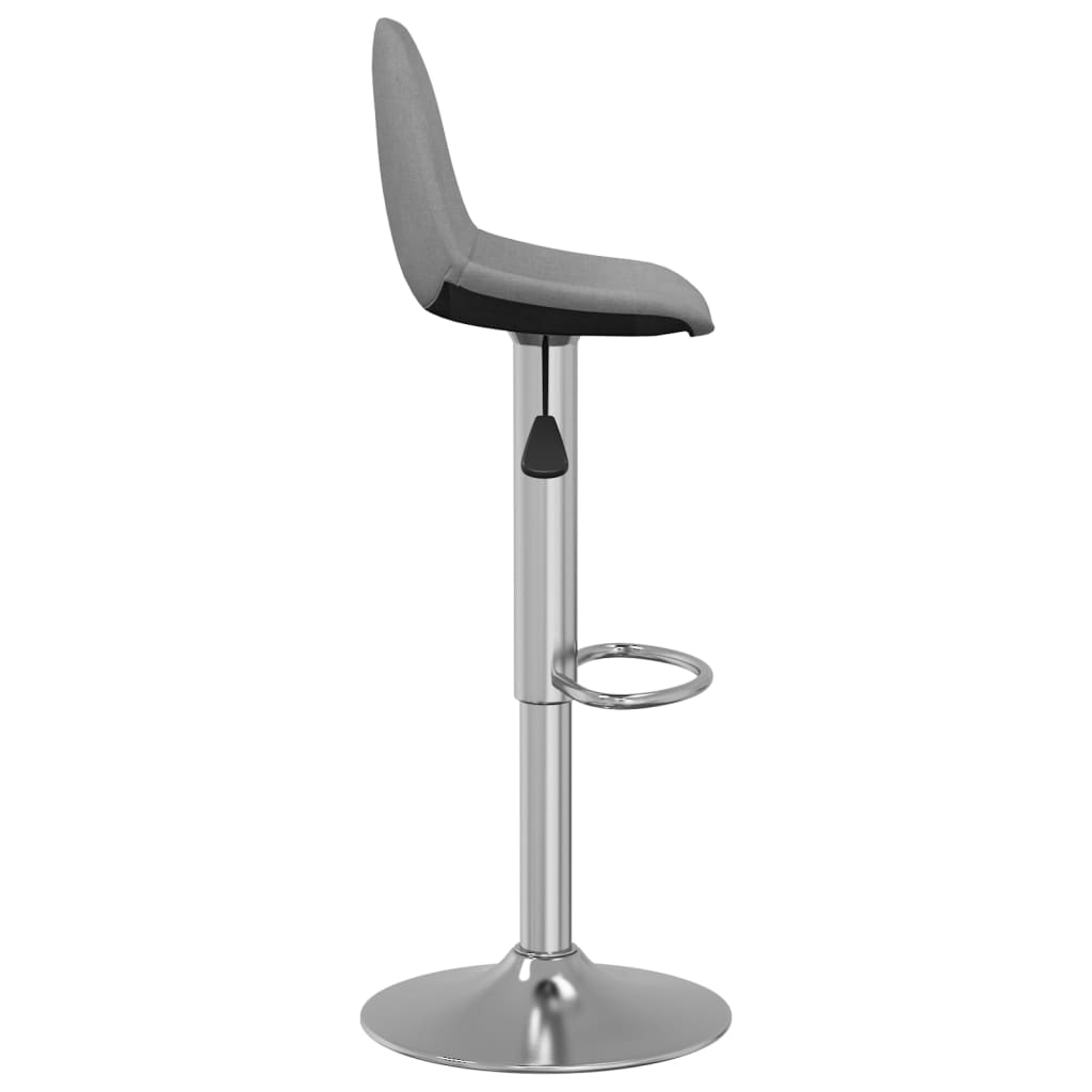 vidaXL Scaune de bar, 2 buc., gri închis, material textil