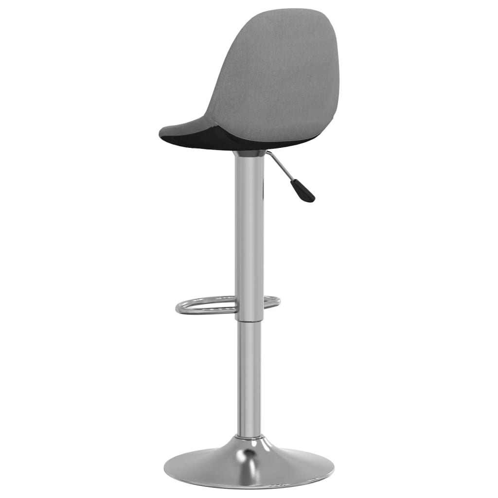 vidaXL Scaune de bar, 2 buc., gri închis, material textil