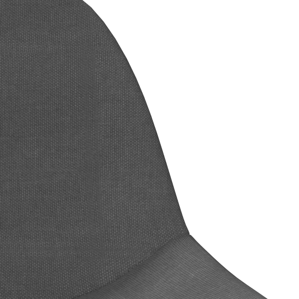 vidaXL Scaune de bar, 2 buc., gri închis, material textil