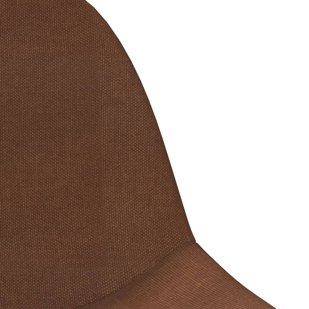 vidaXL Scaune de bar, 2 buc., maro, material textil vidaXL Scaune de bar, 2 buc., maro, material textil