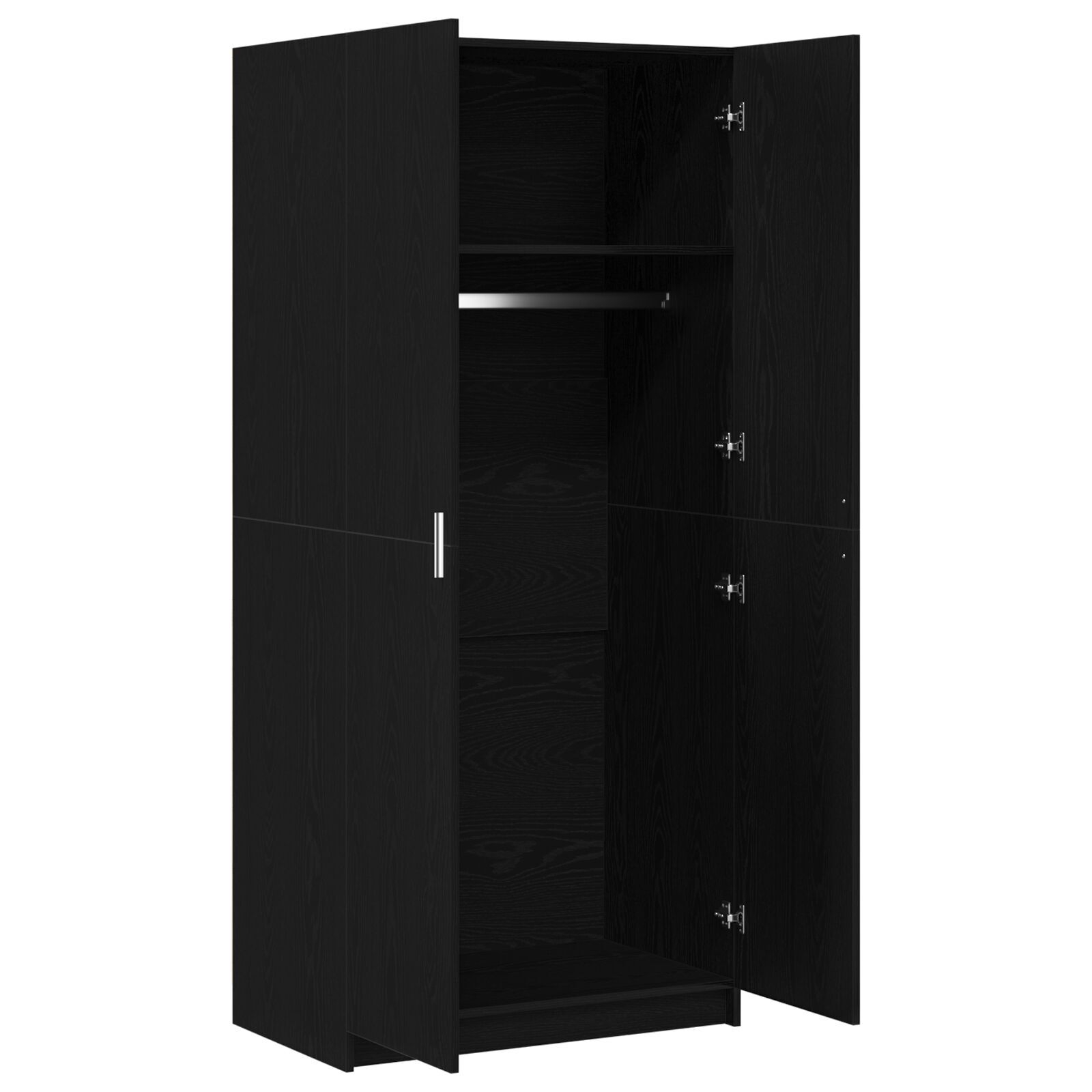 vidaXL Dulap Negre Stejar 80x51x180 cm Lemn prelucrat vidaXL Dulap Negre Stejar 80x51x180 cm Lemn prelucrat