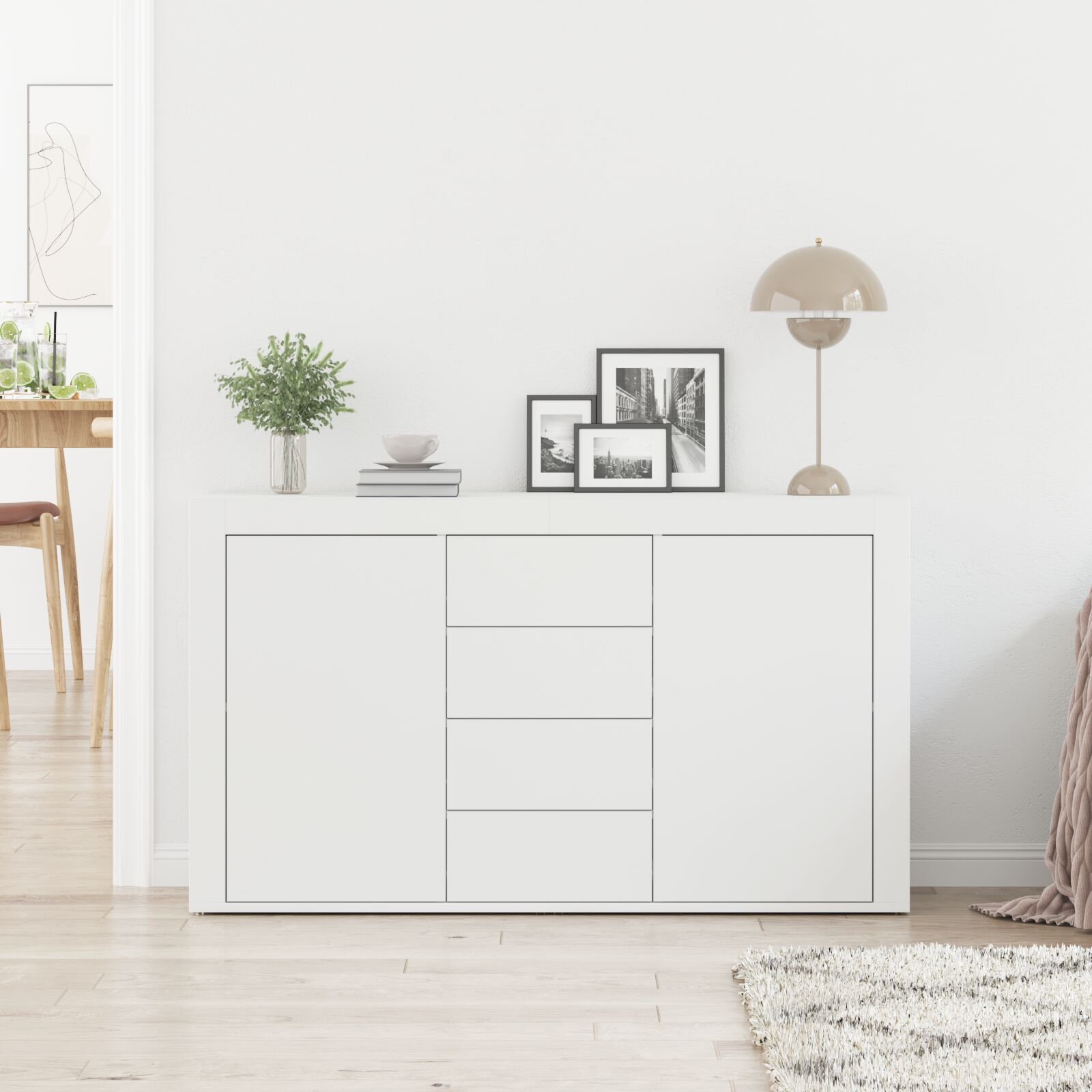 vidaXL Bufet Alb Alb Lemn 120 x 36 x 69 cm Depozitare Bufet Alb vidaXL Bufet Alb Alb Lemn 120 x 36 x 69 cm Depozitare Bufet Alb