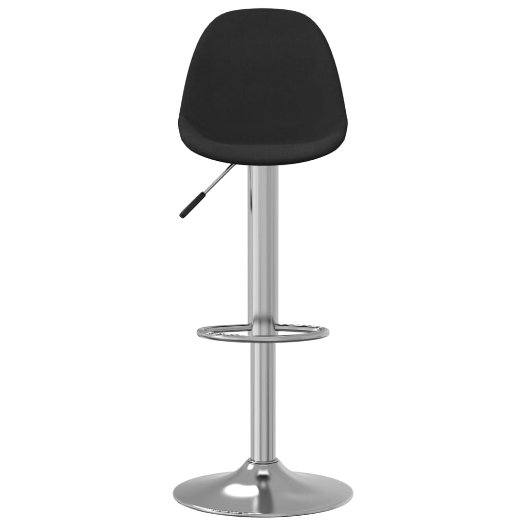 vidaXL Scaune de bar, 2 buc., negru, material textil