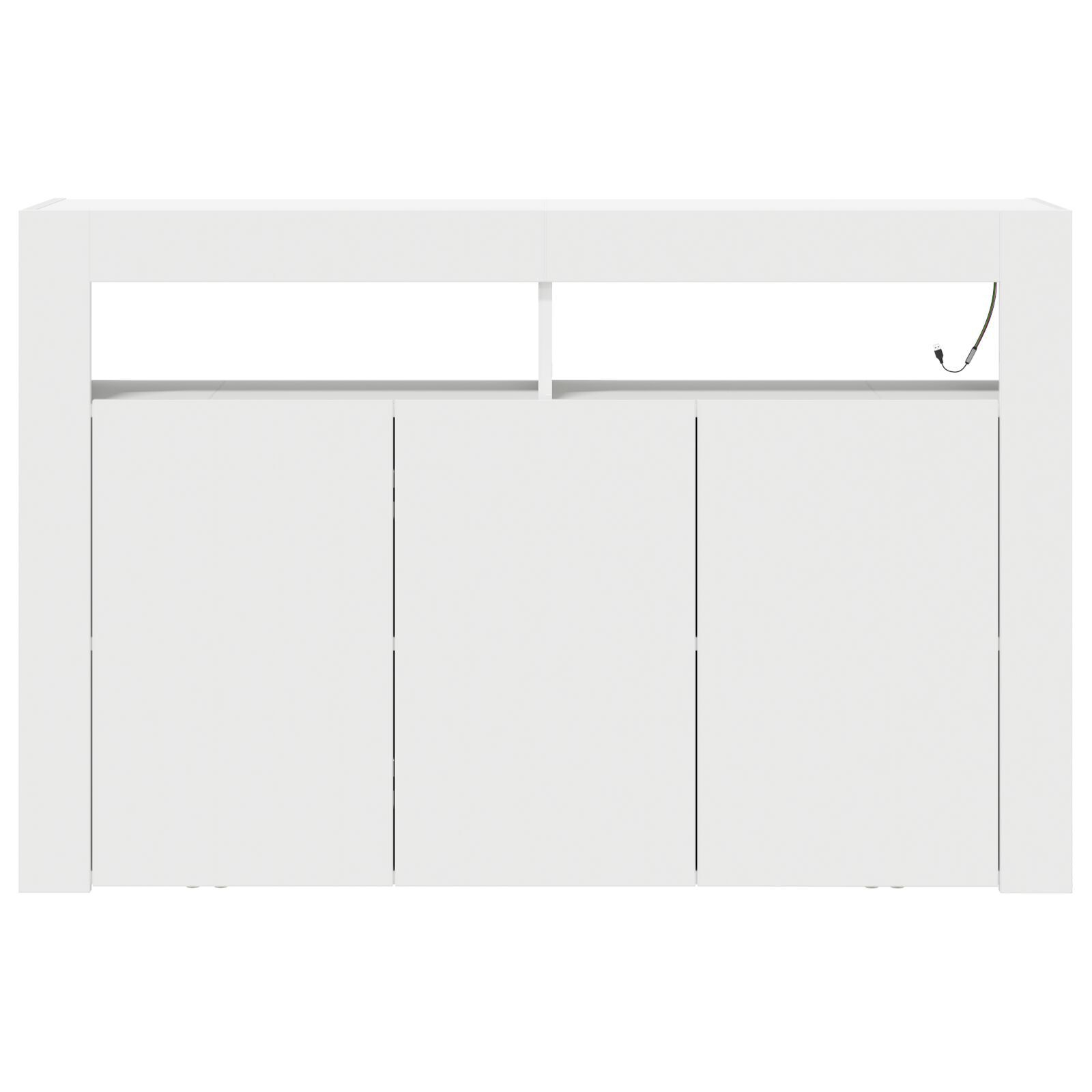 vidaXL Bufet Alb Alb Lemn Compus 116 x 30 x 75 cm Modern Bufet cu LED vidaXL Bufet Alb Alb Lemn Compus 116 x 30 x 75 cm Modern Bufet cu LED