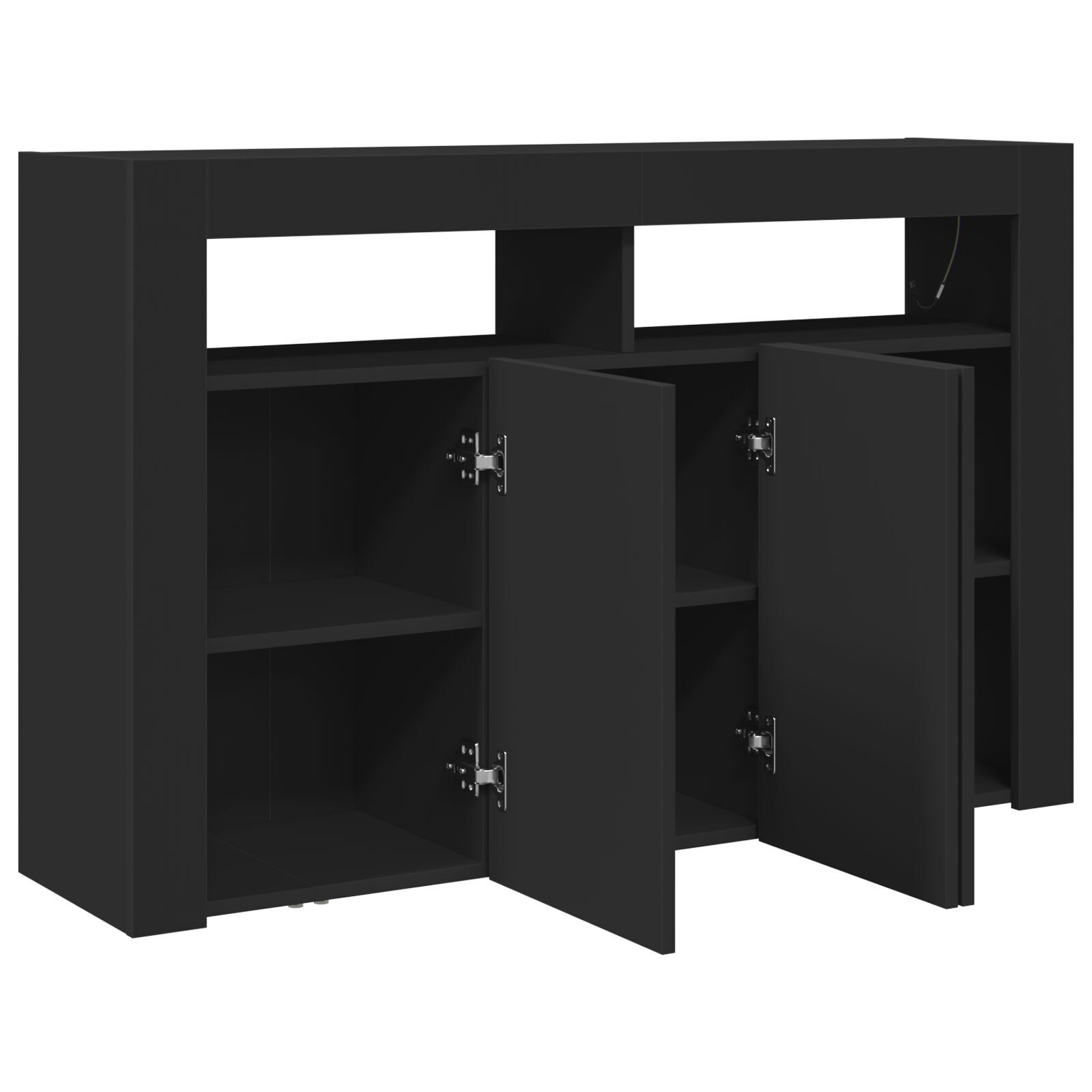 vidaXL Bufet Negru Lemn Ingineresc 116 x 30 x 75 cm Bufet Rectangular vidaXL Bufet Negru Lemn Ingineresc 116 x 30 x 75 cm Bufet Rectangular