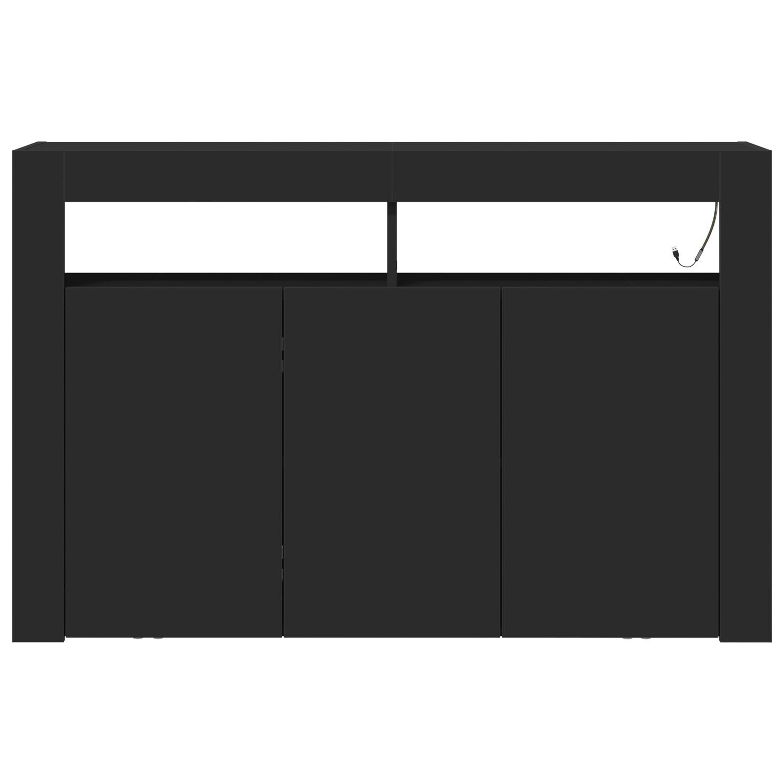 vidaXL Bufet Negru Lemn Ingineresc 116 x 30 x 75 cm Bufet Rectangular vidaXL Bufet Negru Lemn Ingineresc 116 x 30 x 75 cm Bufet Rectangular