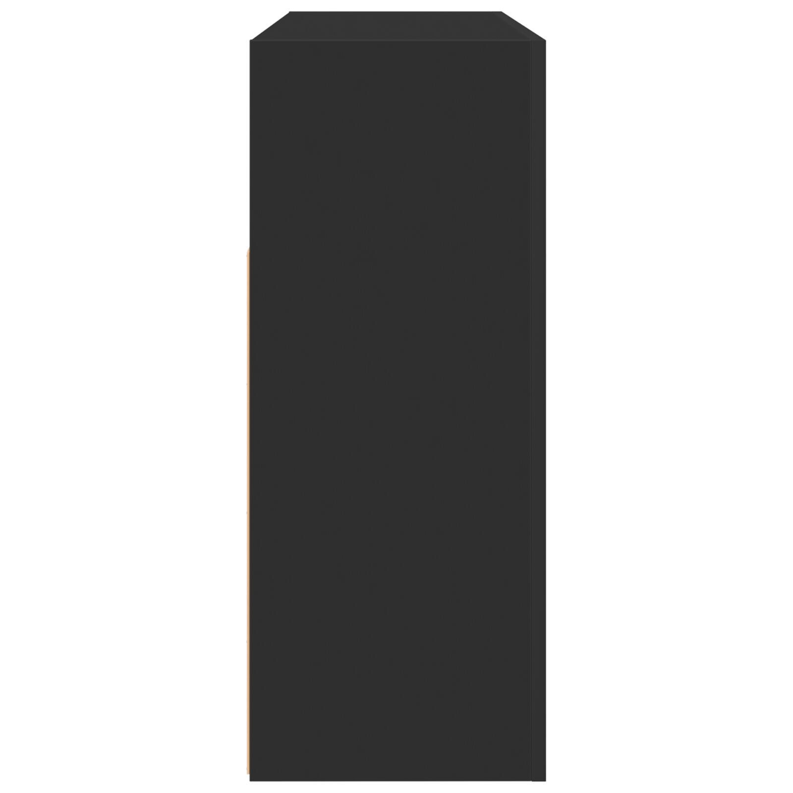 vidaXL Bufet Negru Lemn Ingineresc 116 x 30 x 75 cm Bufet Rectangular vidaXL Bufet Negru Lemn Ingineresc 116 x 30 x 75 cm Bufet Rectangular