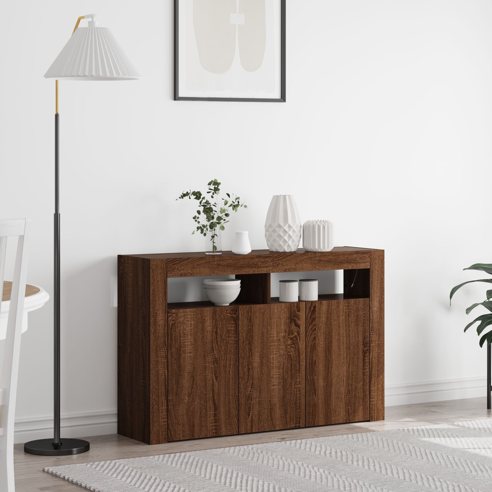 vidaXL Bufet Stejar Maro Lemn Ingineresc 116 x 30 x 75 cm Bufet vidaXL Bufet Stejar Maro Lemn Ingineresc 116 x 30 x 75 cm Bufet