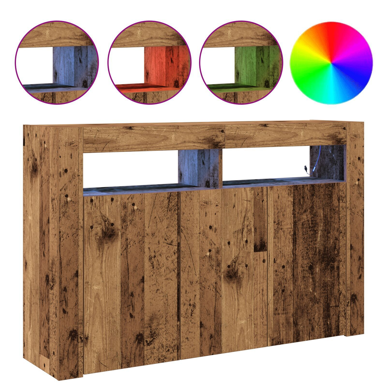 vidaXL Bufet Lemn Vechi Lemn Ingineresc 116 x 30 x 75 cm Bufet
