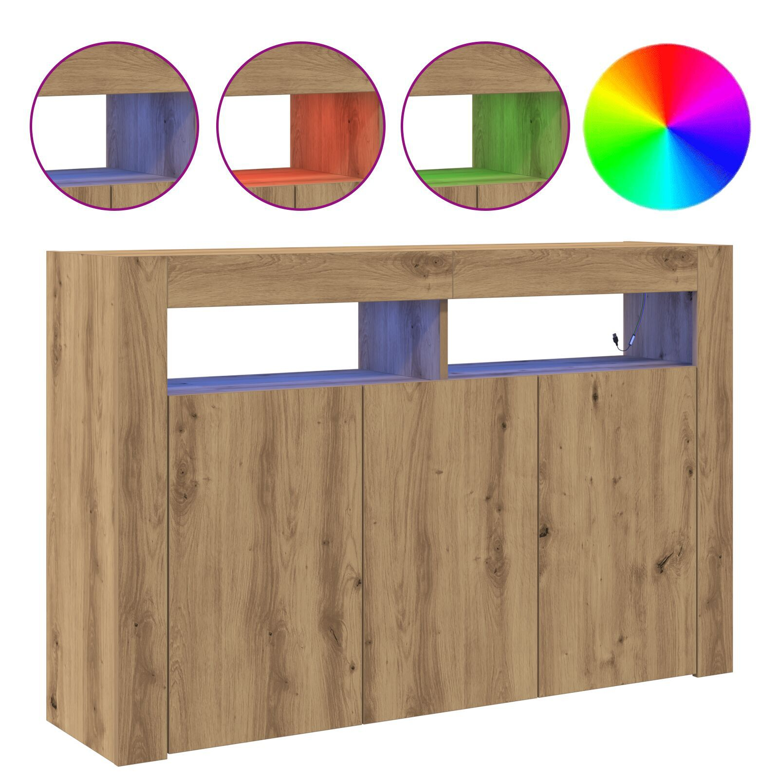 vidaXL bufet Stejar Artisan Lemn Ingineresc 116 x 30 x 75 cm Bufet vidaXL bufet Stejar Artisan Lemn Ingineresc 116 x 30 x 75 cm Bufet