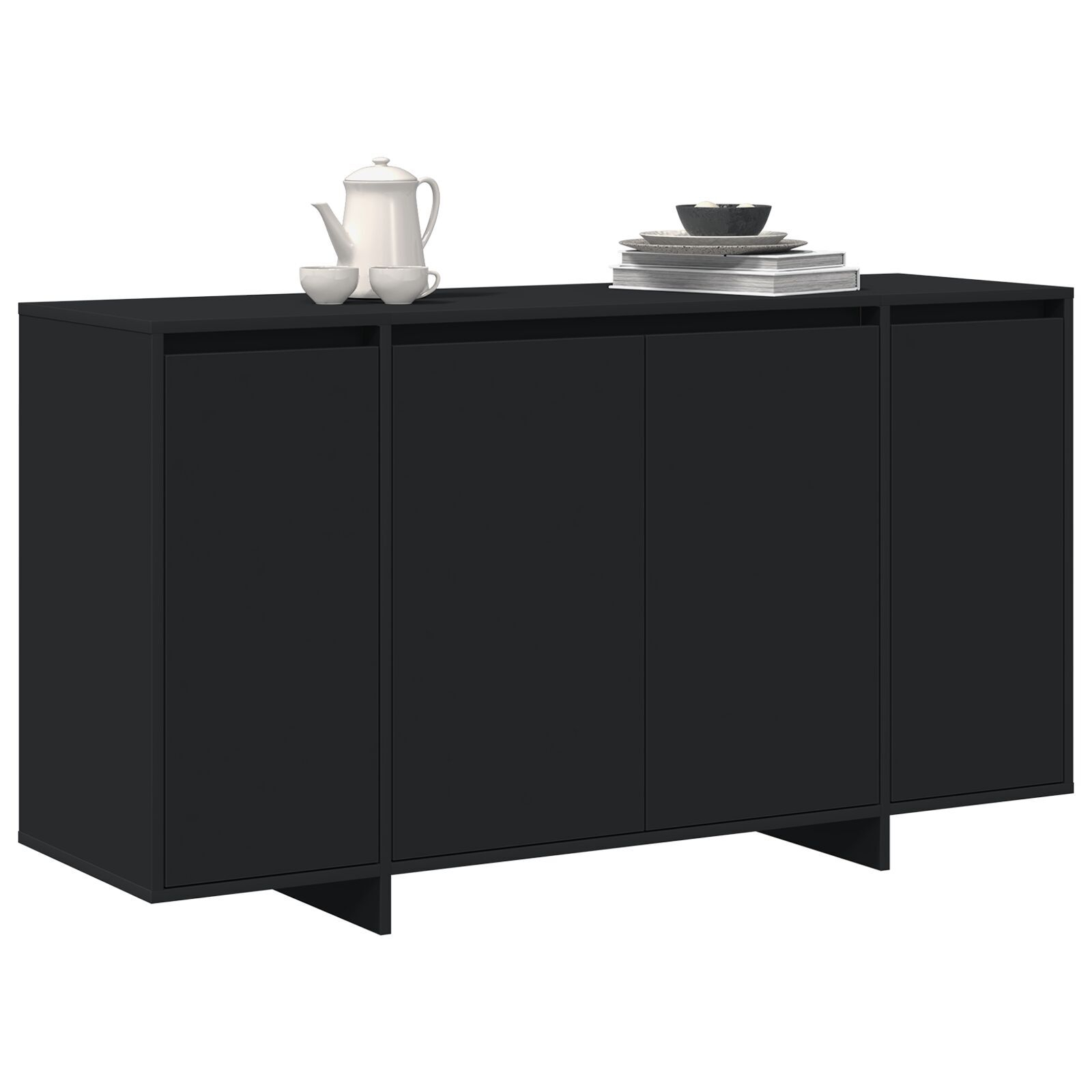 vidaXL Bufet Negru Negru Lemn rezistent 135 x 41 x 75 cm Bufet Negru vidaXL Bufet Negru Negru Lemn rezistent 135 x 41 x 75 cm Bufet Negru