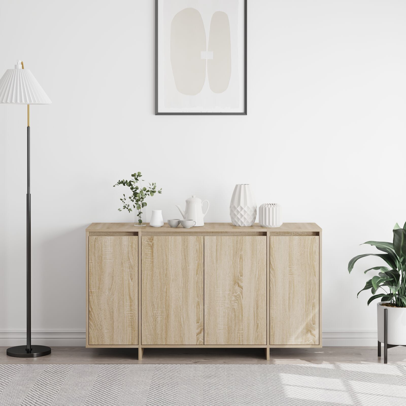 vidaXL Bufet din stejar Stejar Sonoma Lemn prelucrat 135 x 41 x 75 cm vidaXL Bufet din stejar Stejar Sonoma Lemn prelucrat 135 x 41 x 75 cm