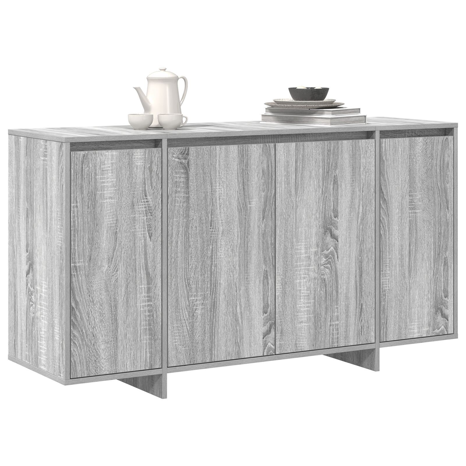 vidaXL Bufet Gri Gri Sonoma Lemn prelucrat 135 x 41 x 75 cm Bufet Gri vidaXL Bufet Gri Gri Sonoma Lemn prelucrat 135 x 41 x 75 cm Bufet Gri