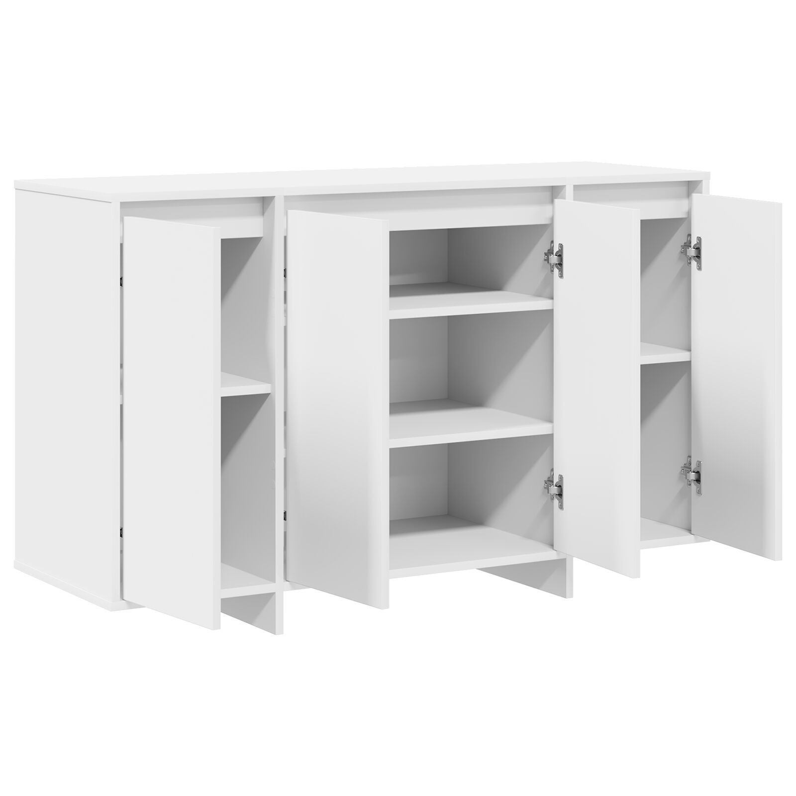 vidaXL Bufet alb Alb Lemn prelucrat 120 x 41 x 75 cm Bufet de stocare vidaXL Bufet alb Alb Lemn prelucrat 120 x 41 x 75 cm Bufet de stocare
