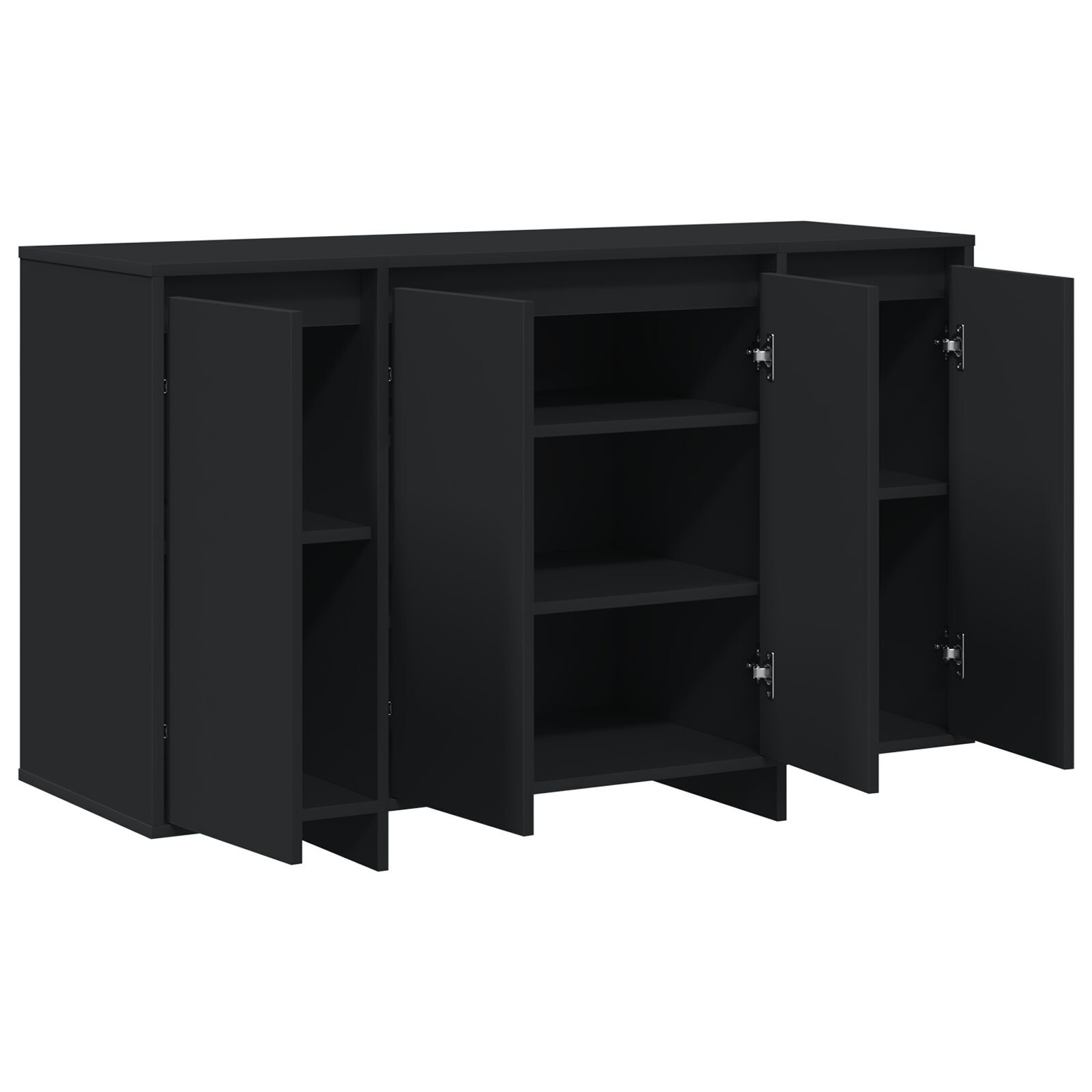vidaXL Bufet Negru Negru Lemn prelucrat 120 x 41 x 75 cm Bufet Negru vidaXL Bufet Negru Negru Lemn prelucrat 120 x 41 x 75 cm Bufet Negru