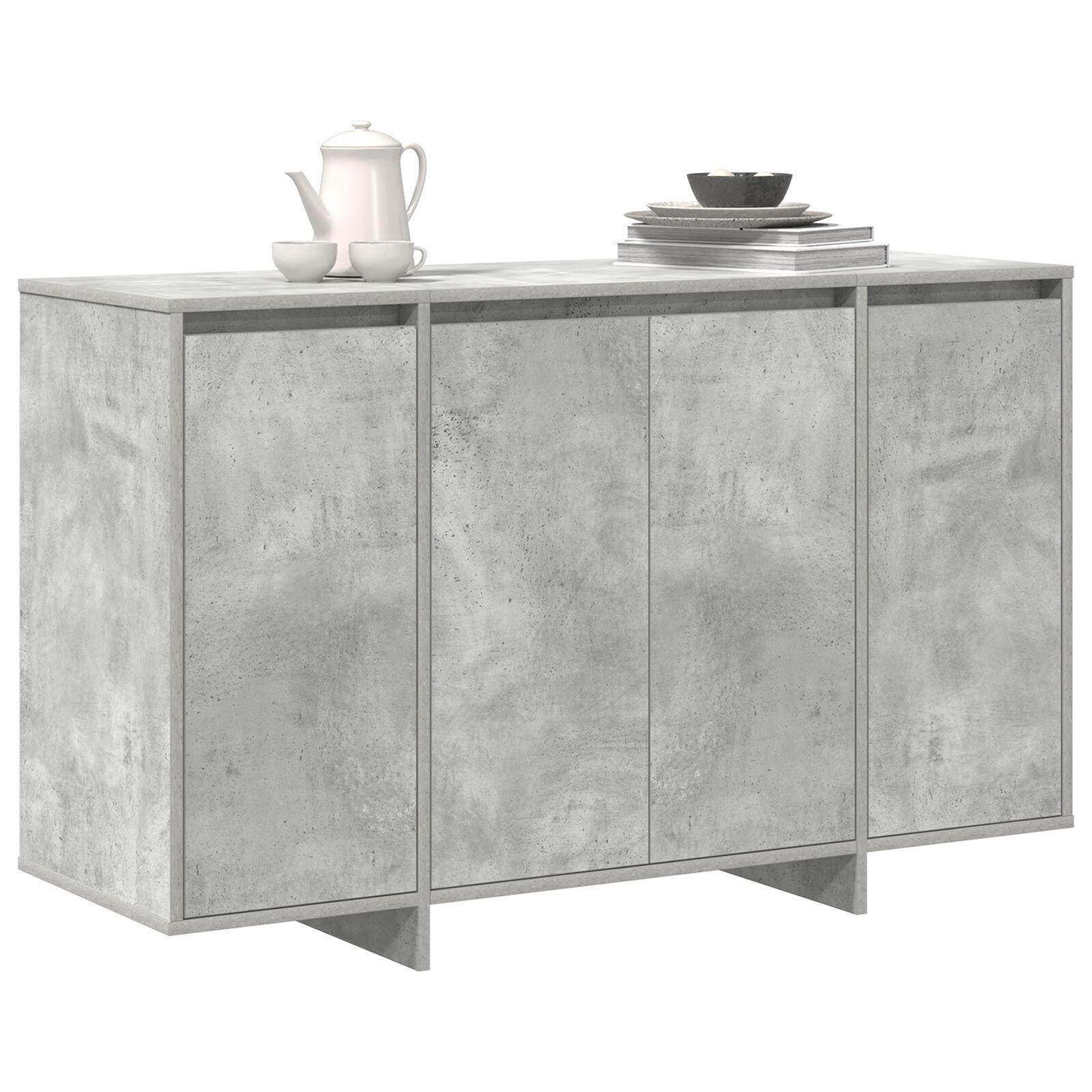 vidaXL Bufet Gri din Beton Gri din Beton Lemn Prelucrat 120 x 41 x 75 cm vidaXL Bufet Gri din Beton Gri din Beton Lemn Prelucrat 120 x 41 x 75 cm