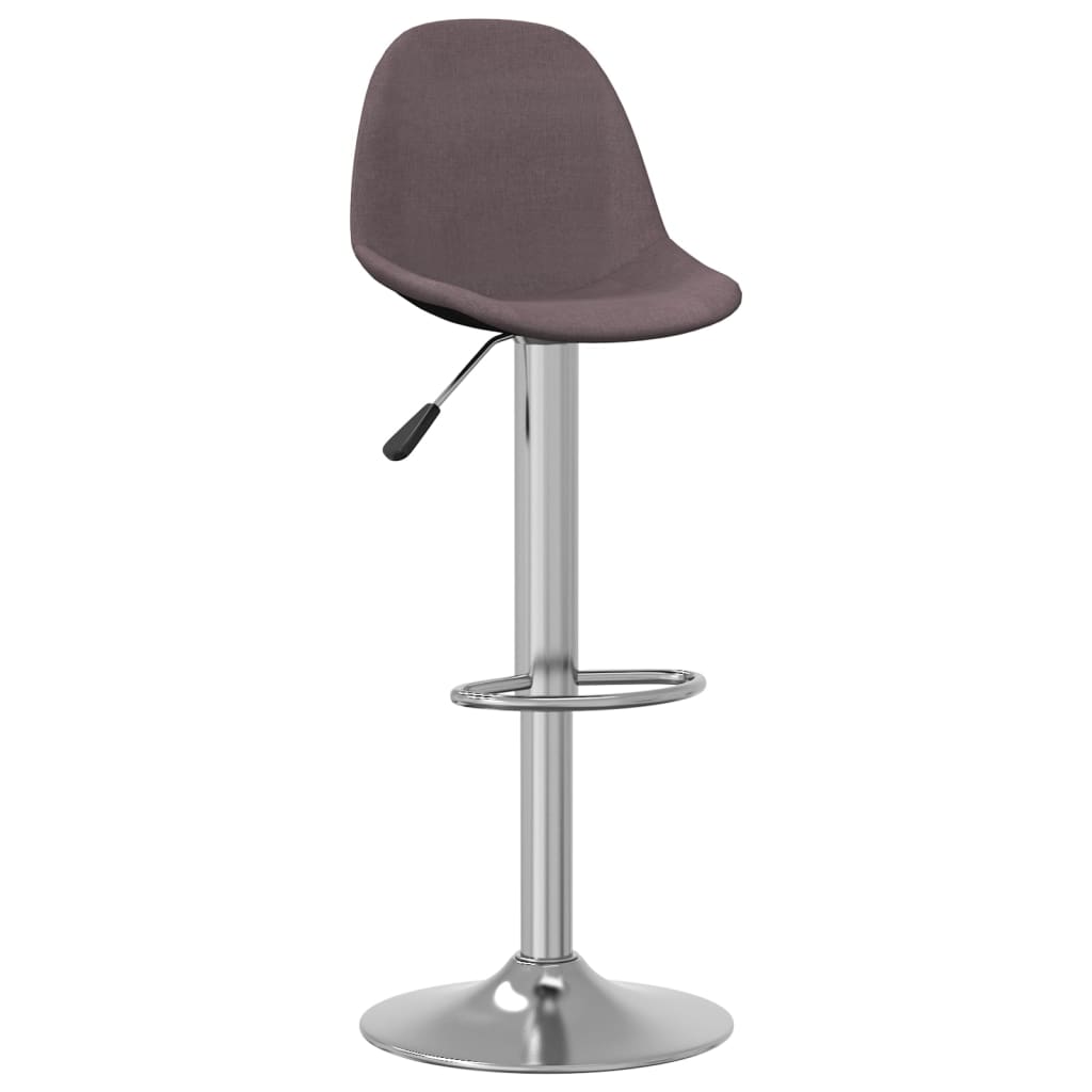 vidaXL Scaune de bar, 2 buc., gri taupe, material textil