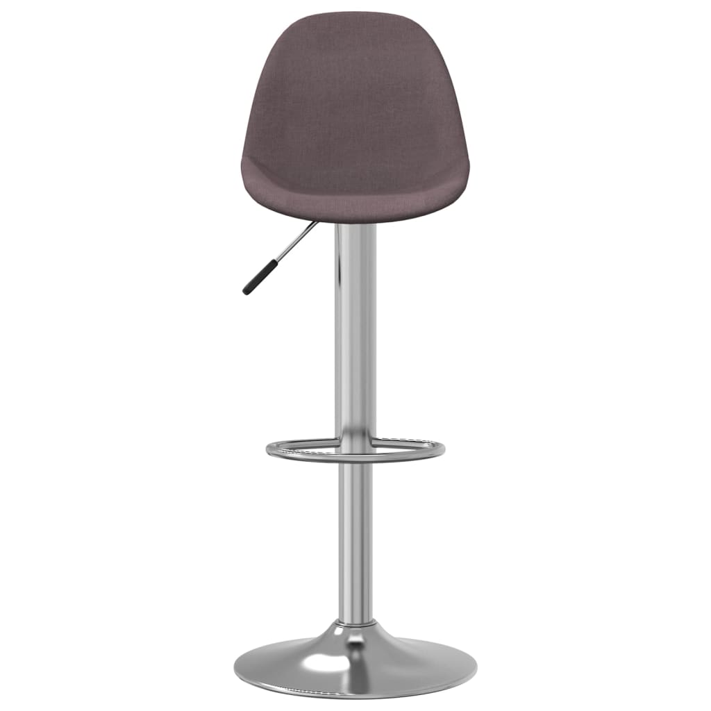vidaXL Scaune de bar, 2 buc., gri taupe, material textil