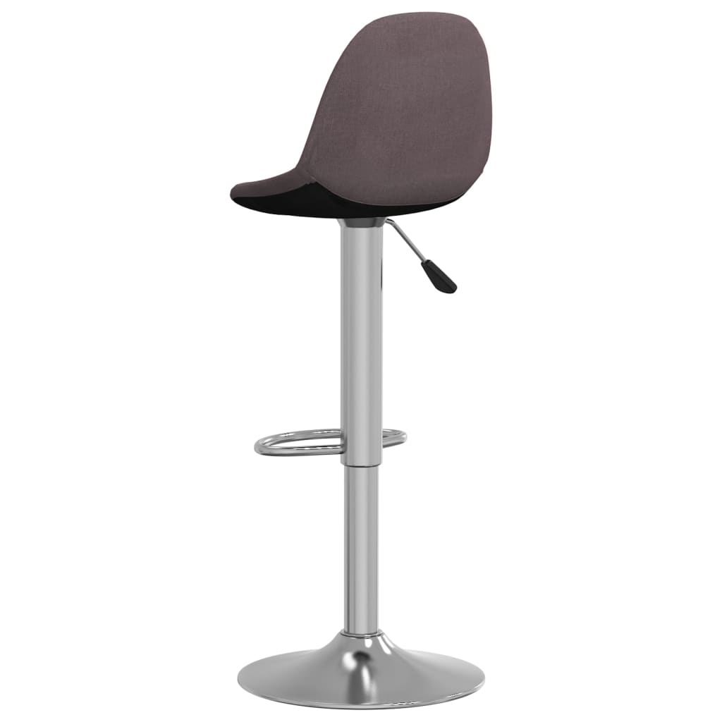 vidaXL Scaune de bar, 2 buc., gri taupe, material textil
