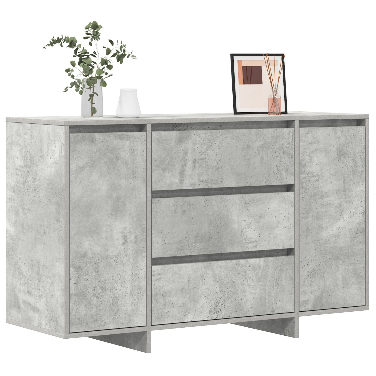 vidaXL Bufet Gri Beton 120x41x75 cm Lemn Ușor vidaXL Bufet Gri Beton 120x41x75 cm Lemn Ușor