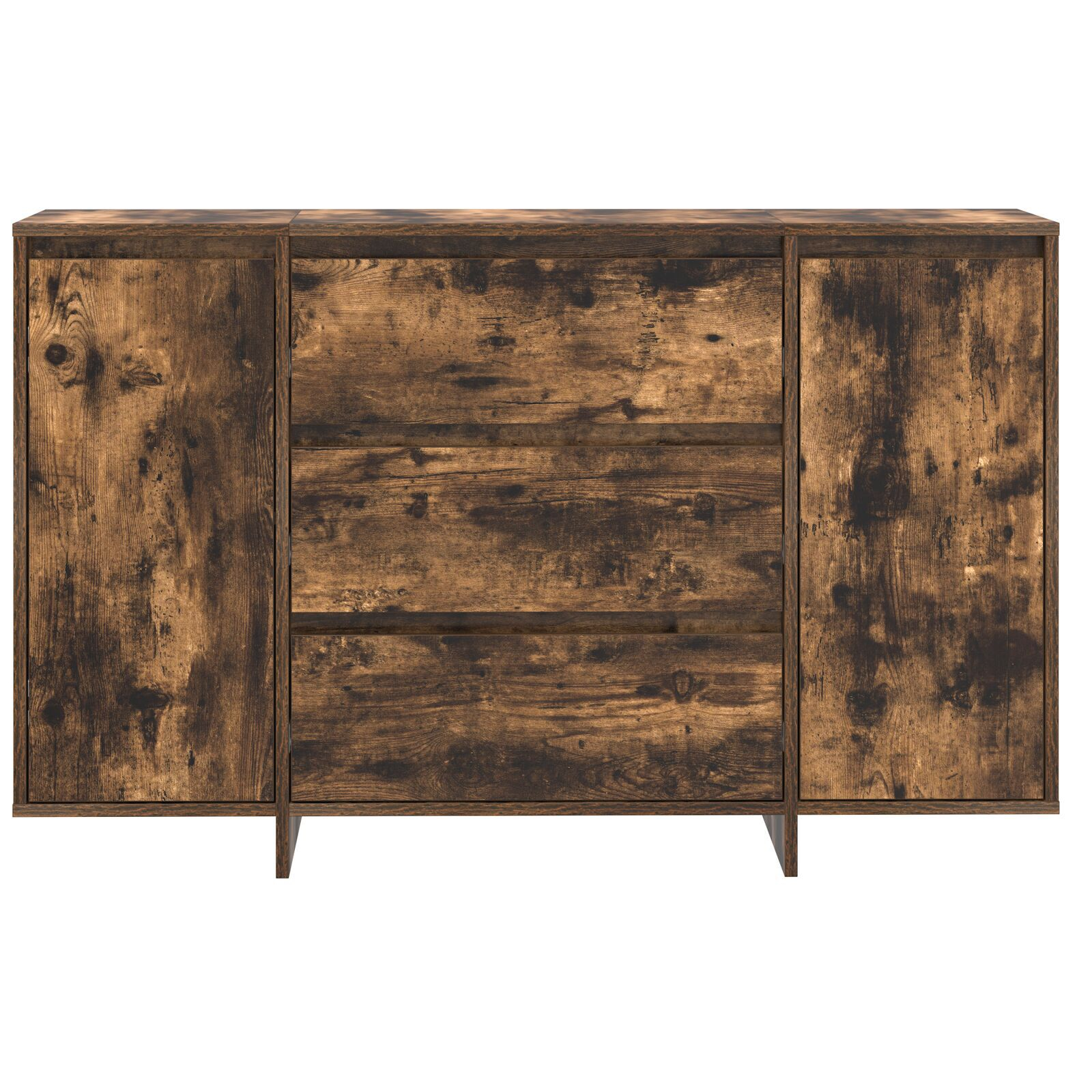 vidaXL Bufet Stejar Afumat 120x41x75 cm Lemn îmbunătățit