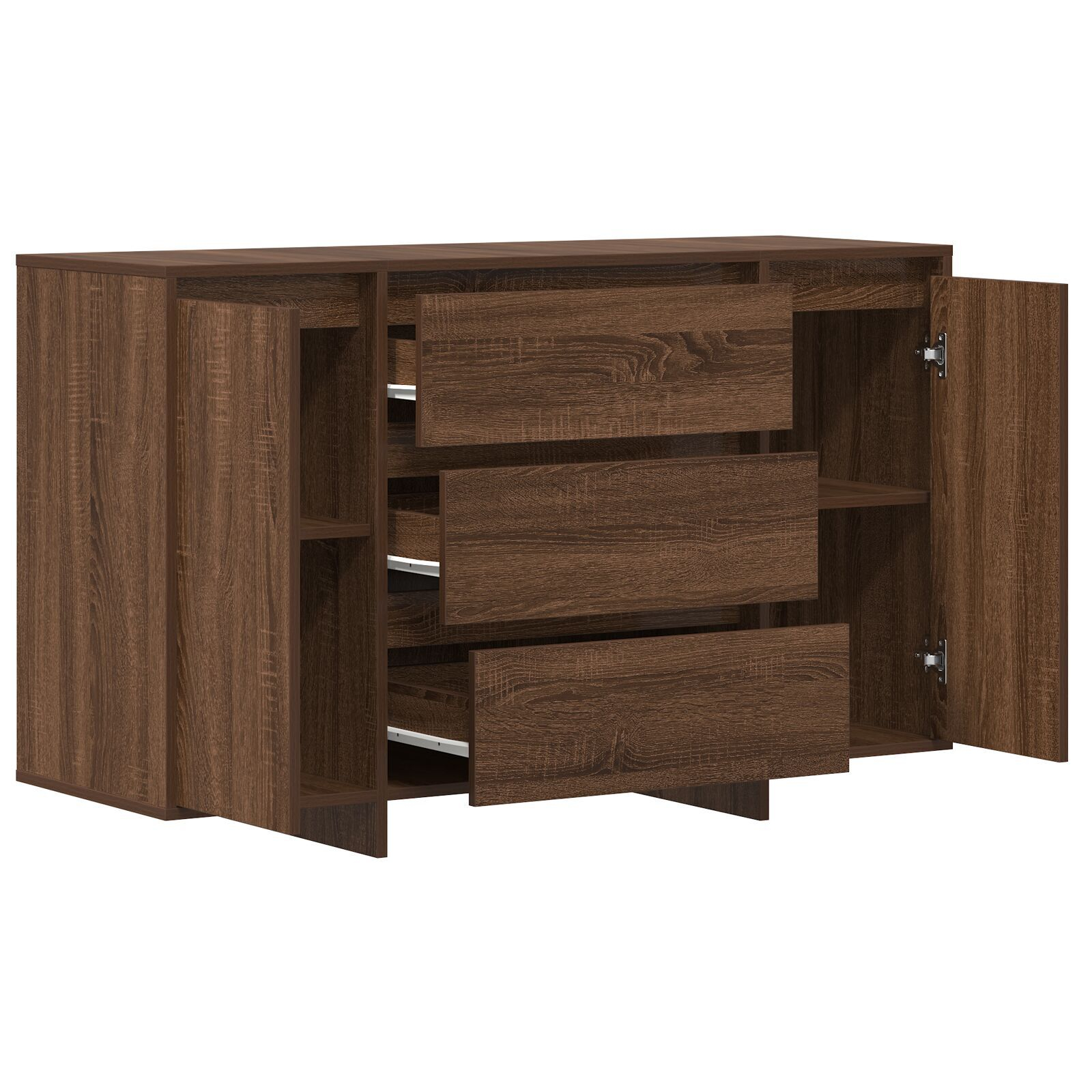 vidaXL Bufet Maro Stejar 120x41x75 cm Lemn prelucrat vidaXL Bufet Maro Stejar 120x41x75 cm Lemn prelucrat