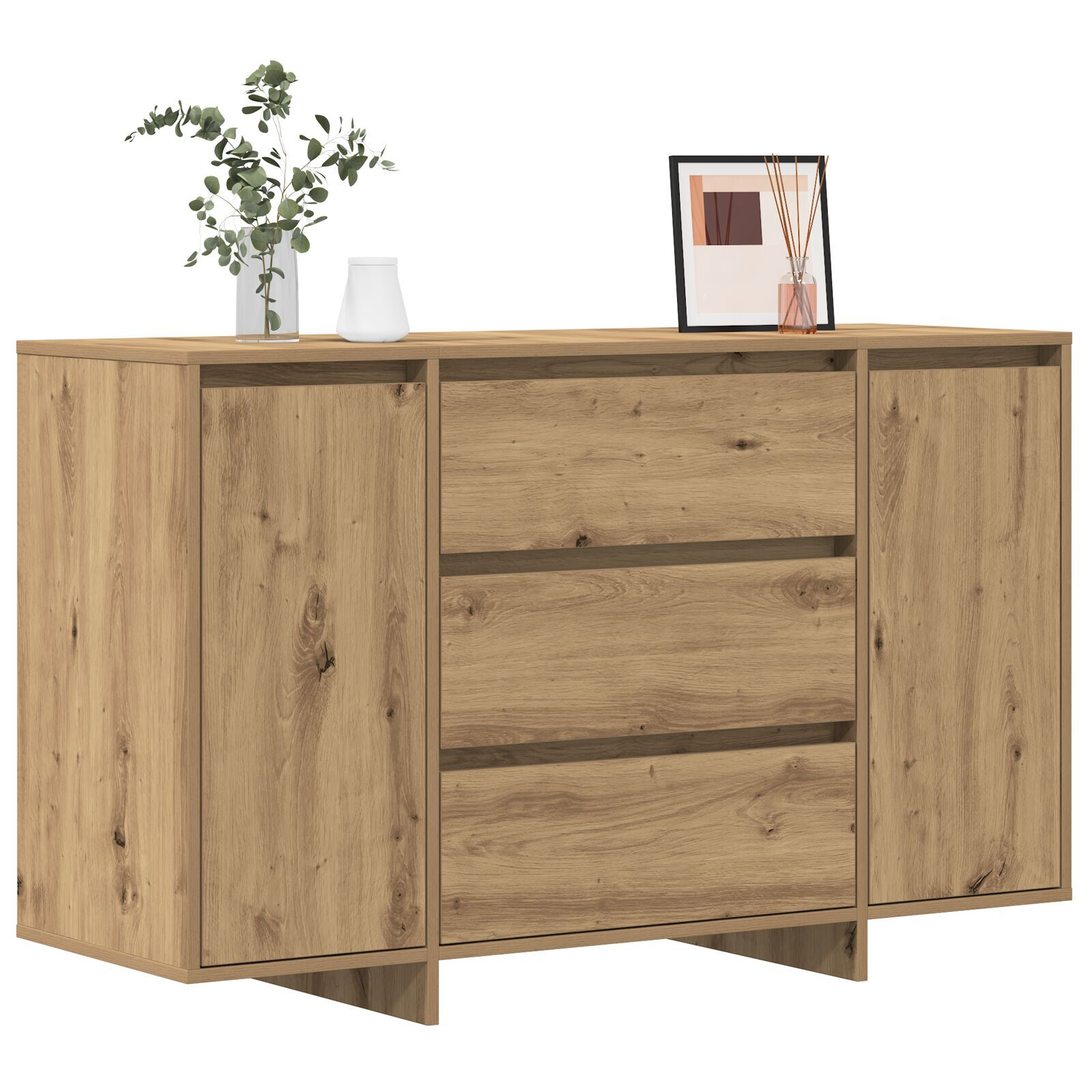 vidaXL Bufet Artisan Stejar 120x41x75 cm Lemn prelucrat vidaXL Bufet Artisan Stejar 120x41x75 cm Lemn prelucrat