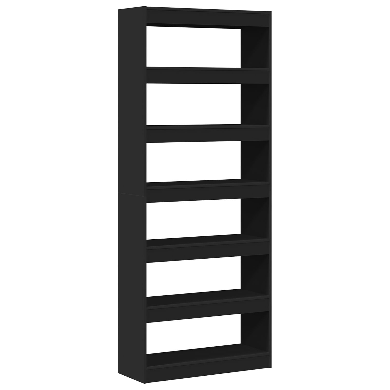 vidaXL Bibliotecă cu raft Negru 80 x 30 x 198 cm Lemn compozit