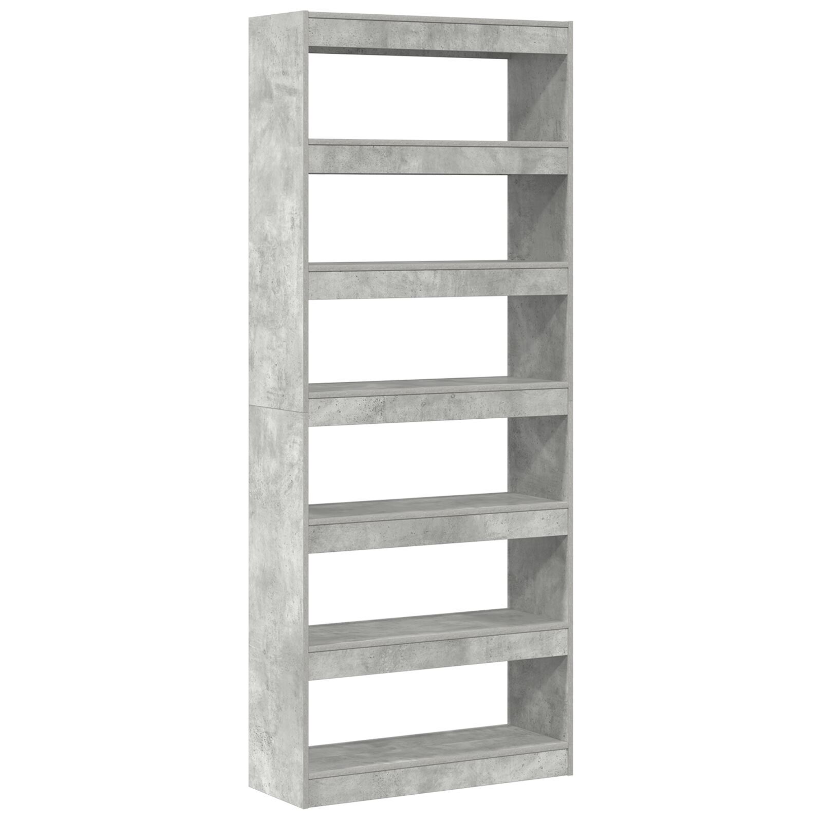 vidaXL Bibliotecă cu raft Gri beton 80 x 30 x 198 cm Lemn compozit