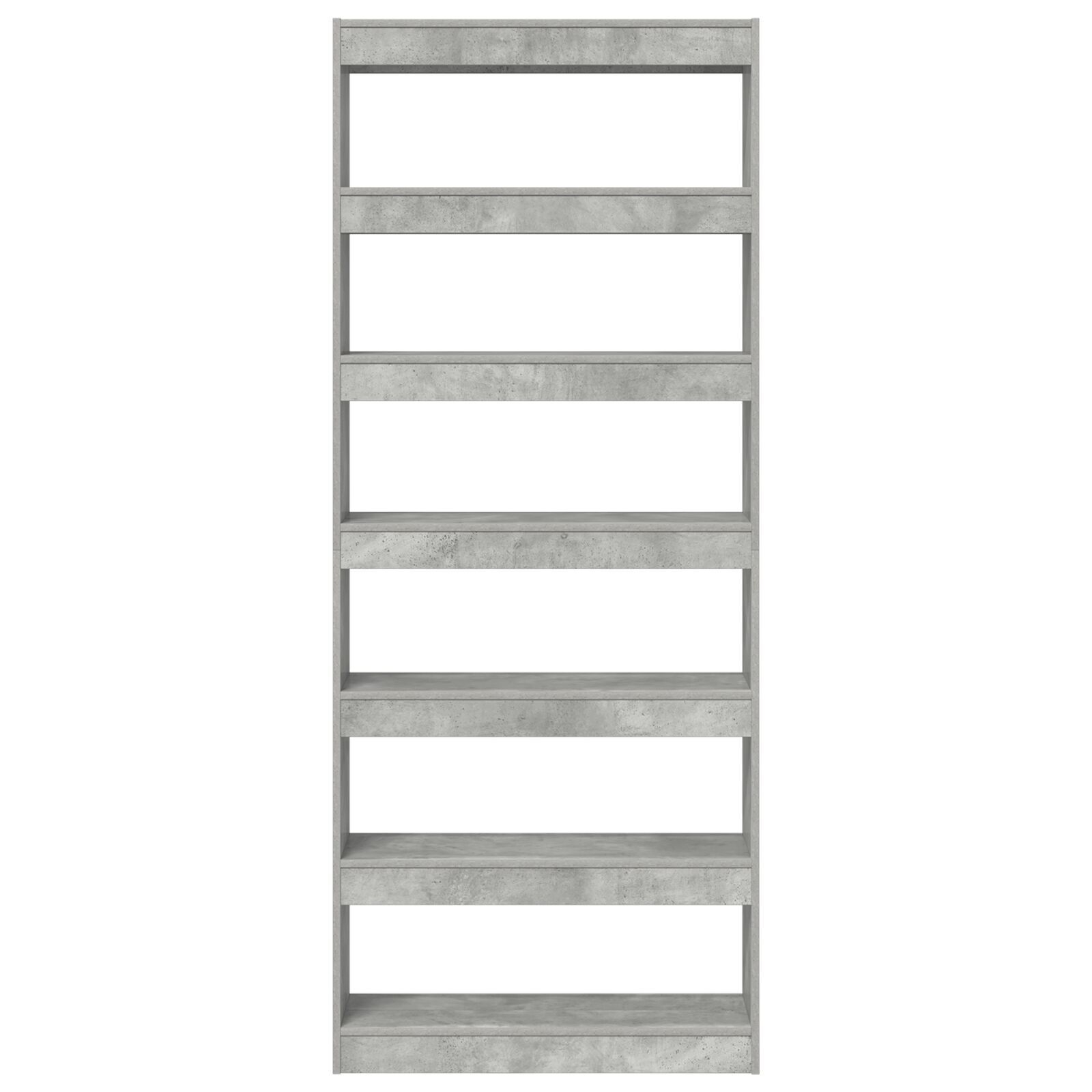 vidaXL Bibliotecă cu raft Gri beton 80 x 30 x 198 cm Lemn compozit