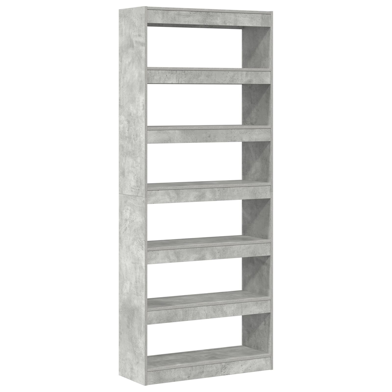 vidaXL Bibliotecă cu raft Gri beton 80 x 30 x 198 cm Lemn compozit
