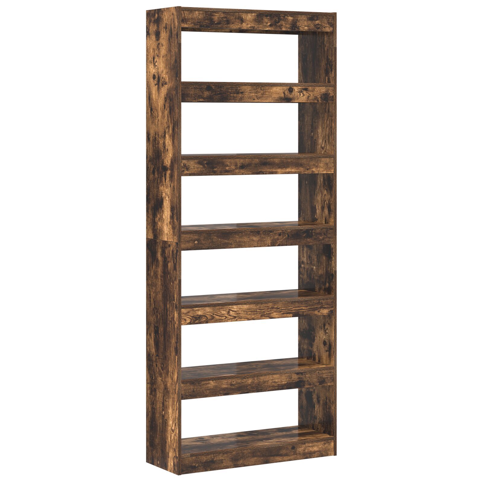 vidaXL Bibliotecă cu raft Stejar afumat 80 x 30 x 198 cm Lemn compozit